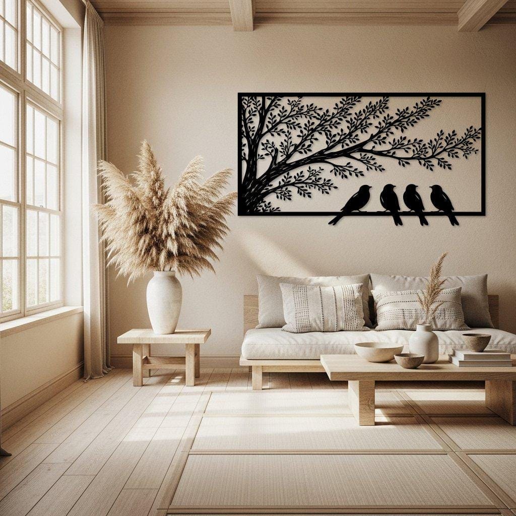 Art Mural Metalik – Zogu dhe Pema – punim artizanal çeliku nga AR-TI Atelier – foto 3