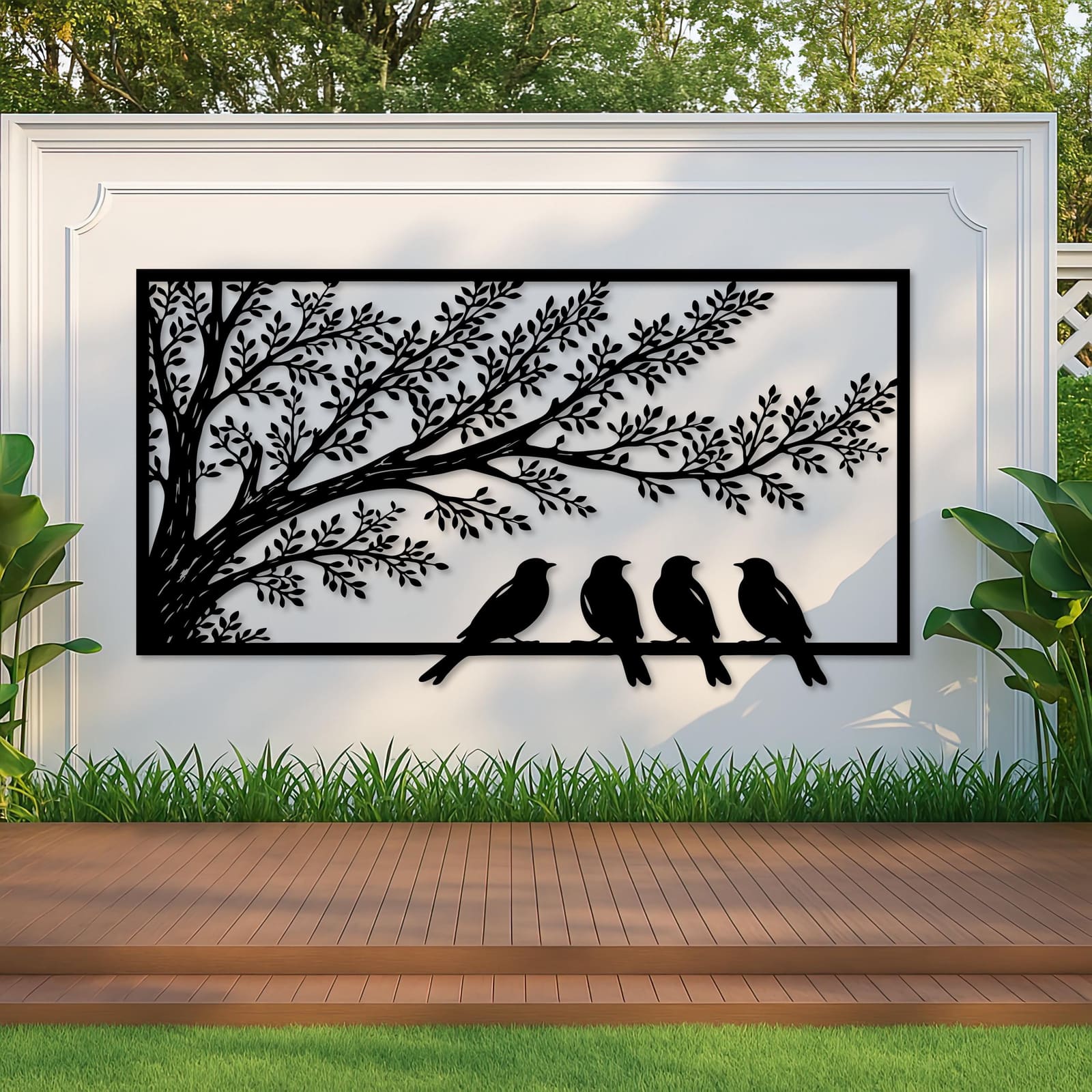Art Mural Metalik – Zogu dhe Pema – punim artizanal çeliku nga AR-TI Atelier – foto 5