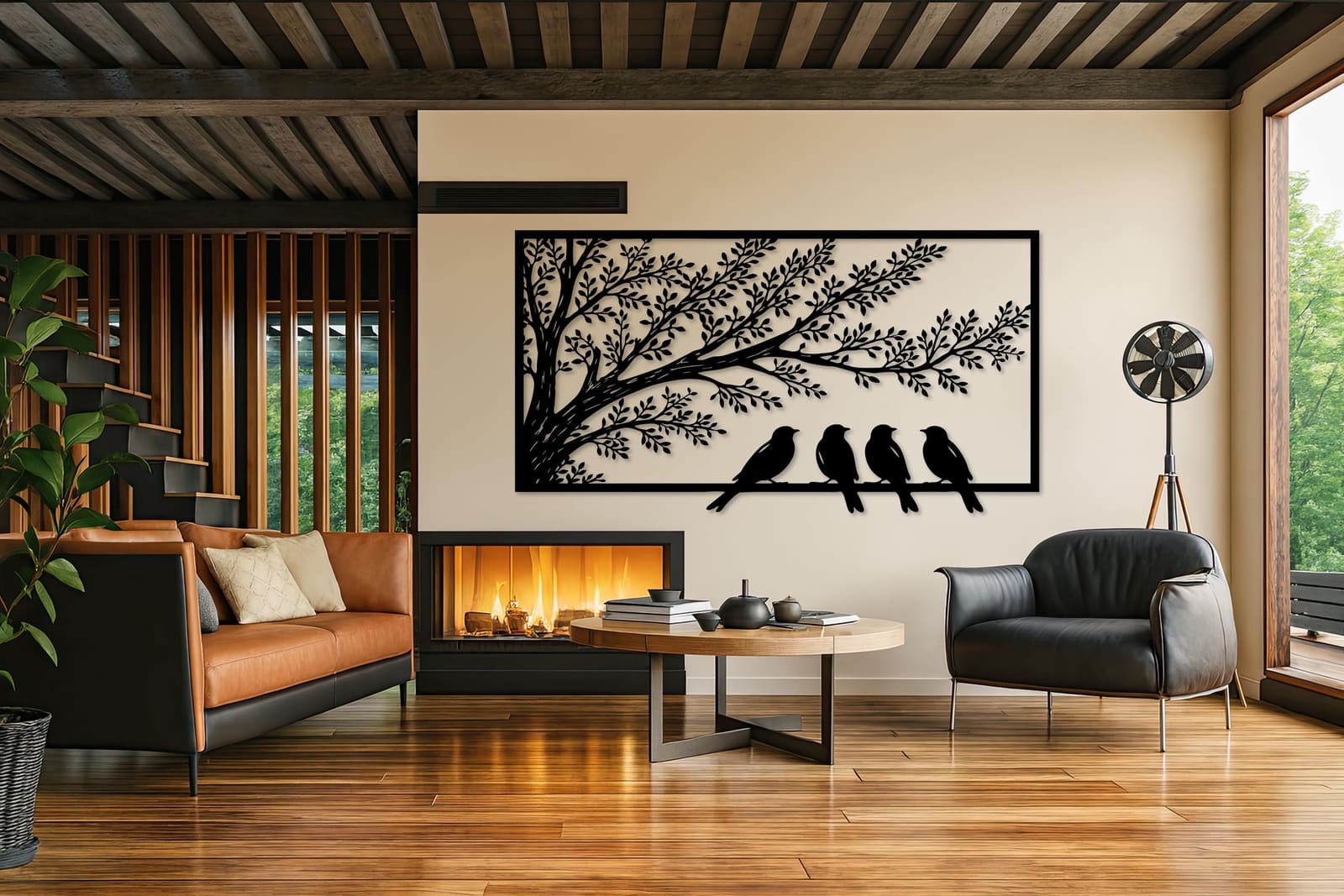 Art Mural Metalik – Zogu dhe Pema – punim artizanal çeliku nga AR-TI Atelier – foto 7