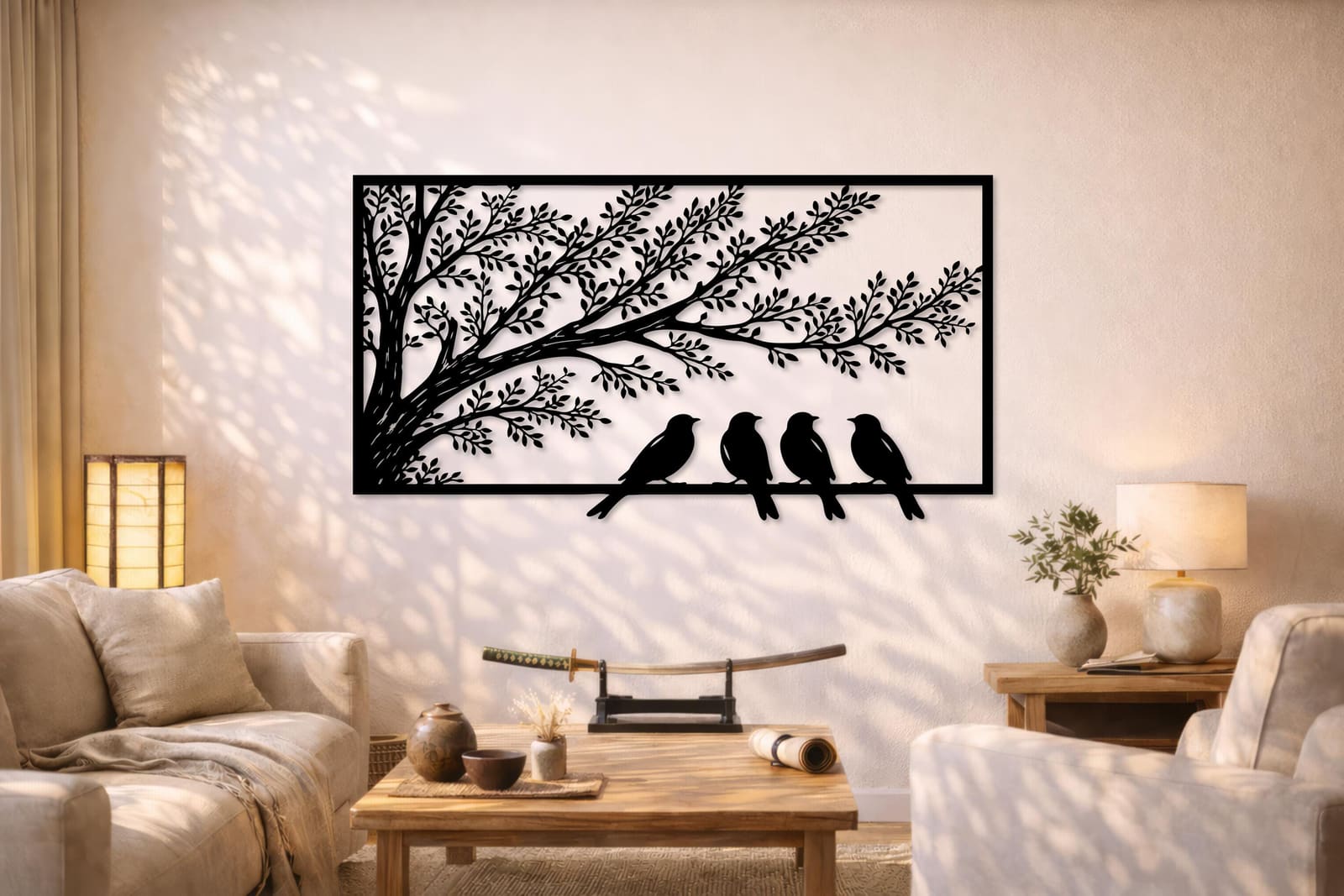Art Mural Metalik – Zogu dhe Pema – punim artizanal çeliku nga AR-TI Atelier – foto 8