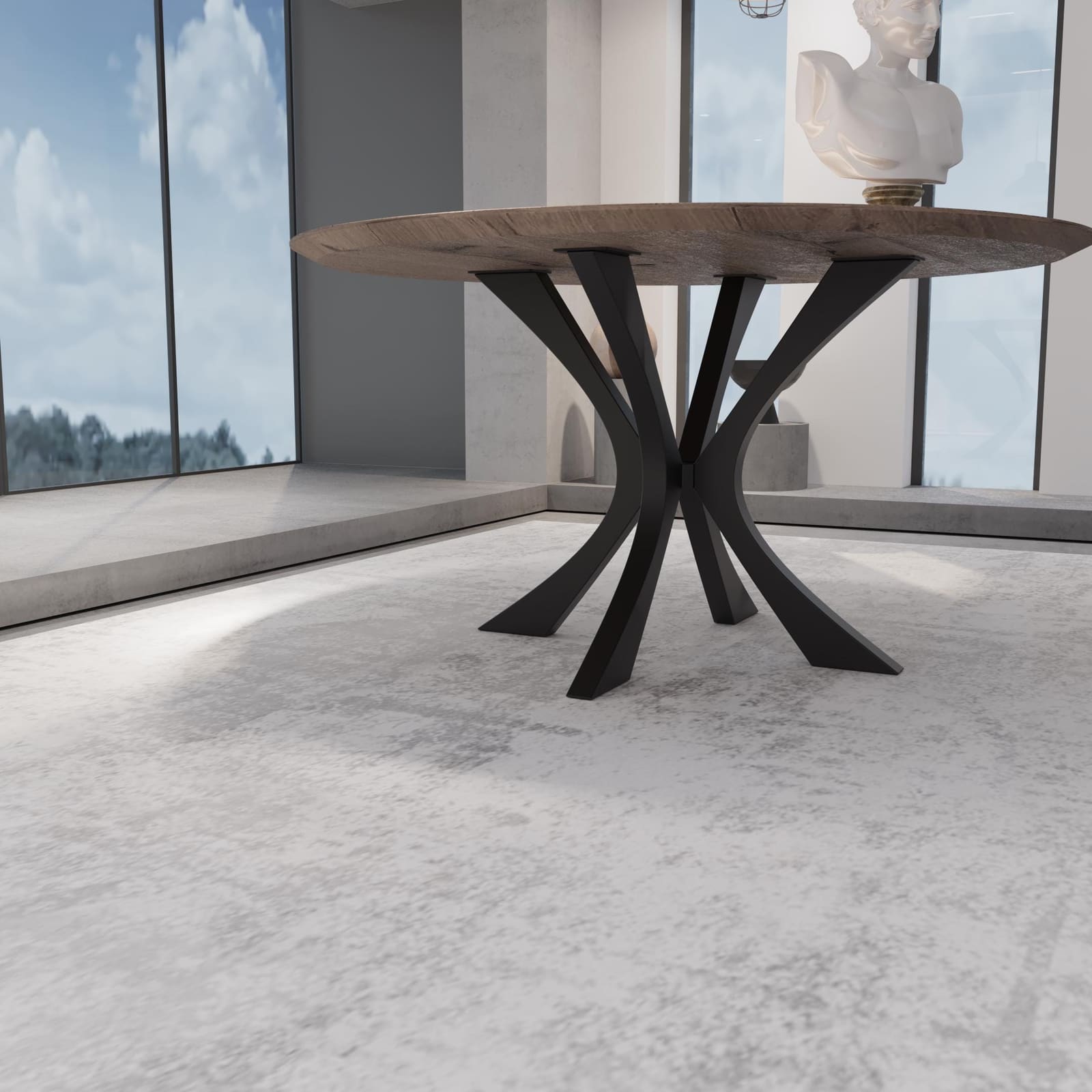 Bazë Counter Spider, 91 cm – punim artizanal çeliku nga AR-TI Atelier – foto 6