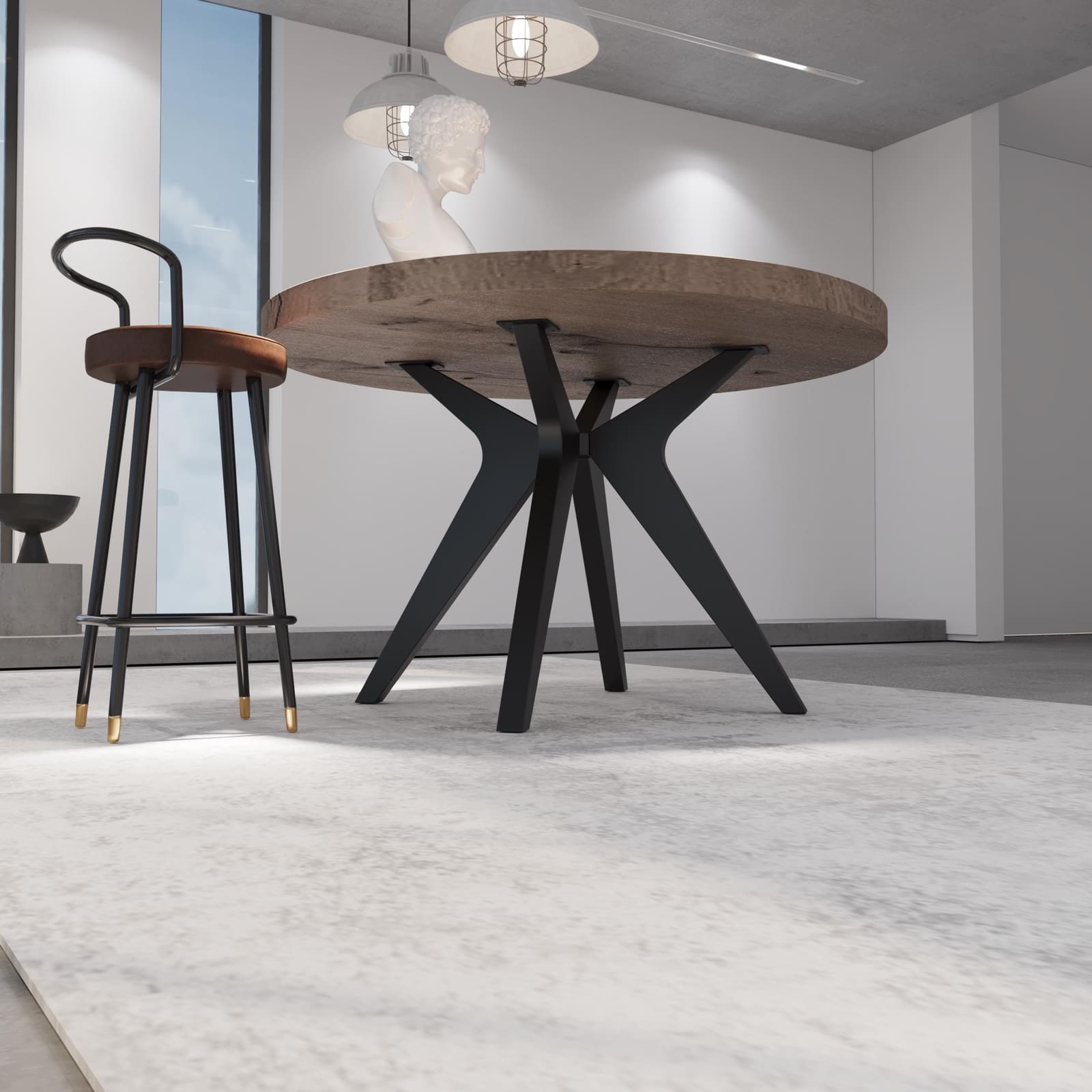 Bazë Counter Spider – punim artizanal çeliku nga AR-TI Atelier – foto 4
