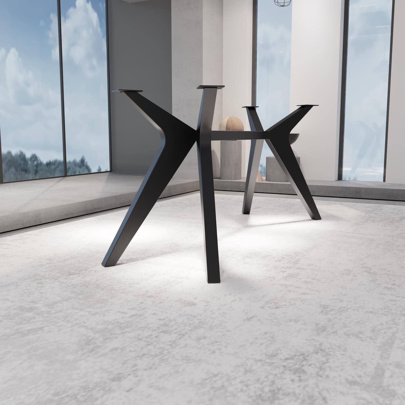 Bazë Tavoline Bar Spider, 91 cm – punim artizanal çeliku nga AR-TI Atelier – foto 4
