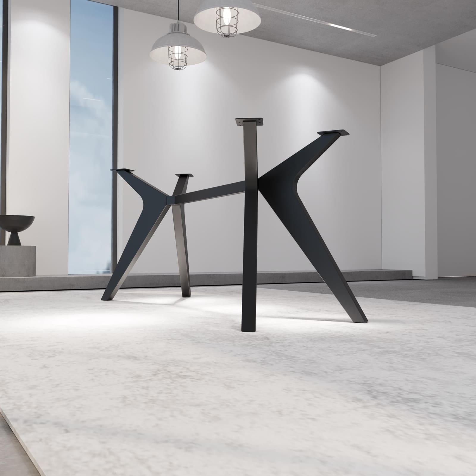 Bazë Tavoline Bar Spider, 91 cm – punim artizanal çeliku nga AR-TI Atelier – foto 5