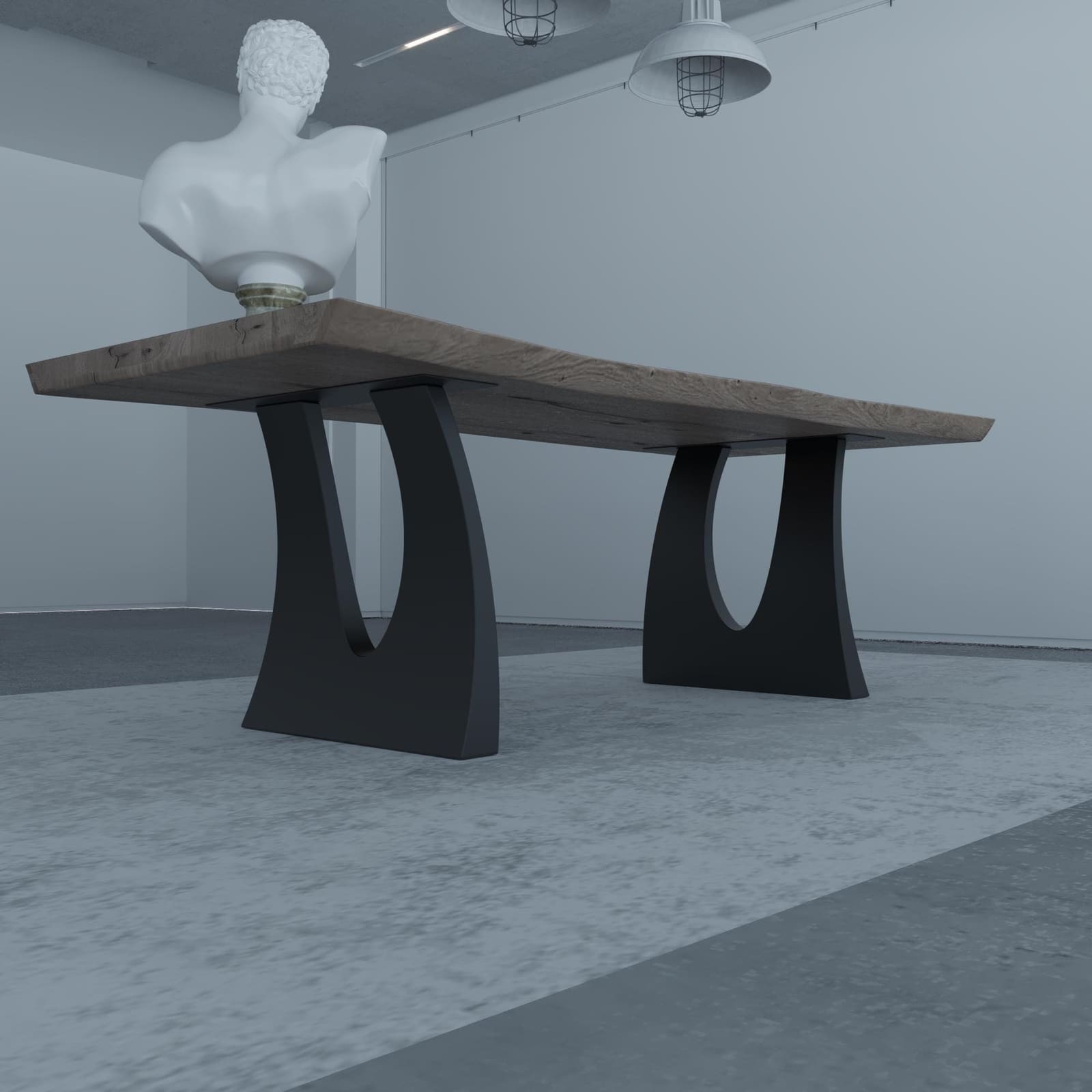 Bazë Tavoline Ngrënieje E Lakuar, 71 cm · Modeli 2 – punim artizanal çeliku nga AR-TI Atelier – foto 6