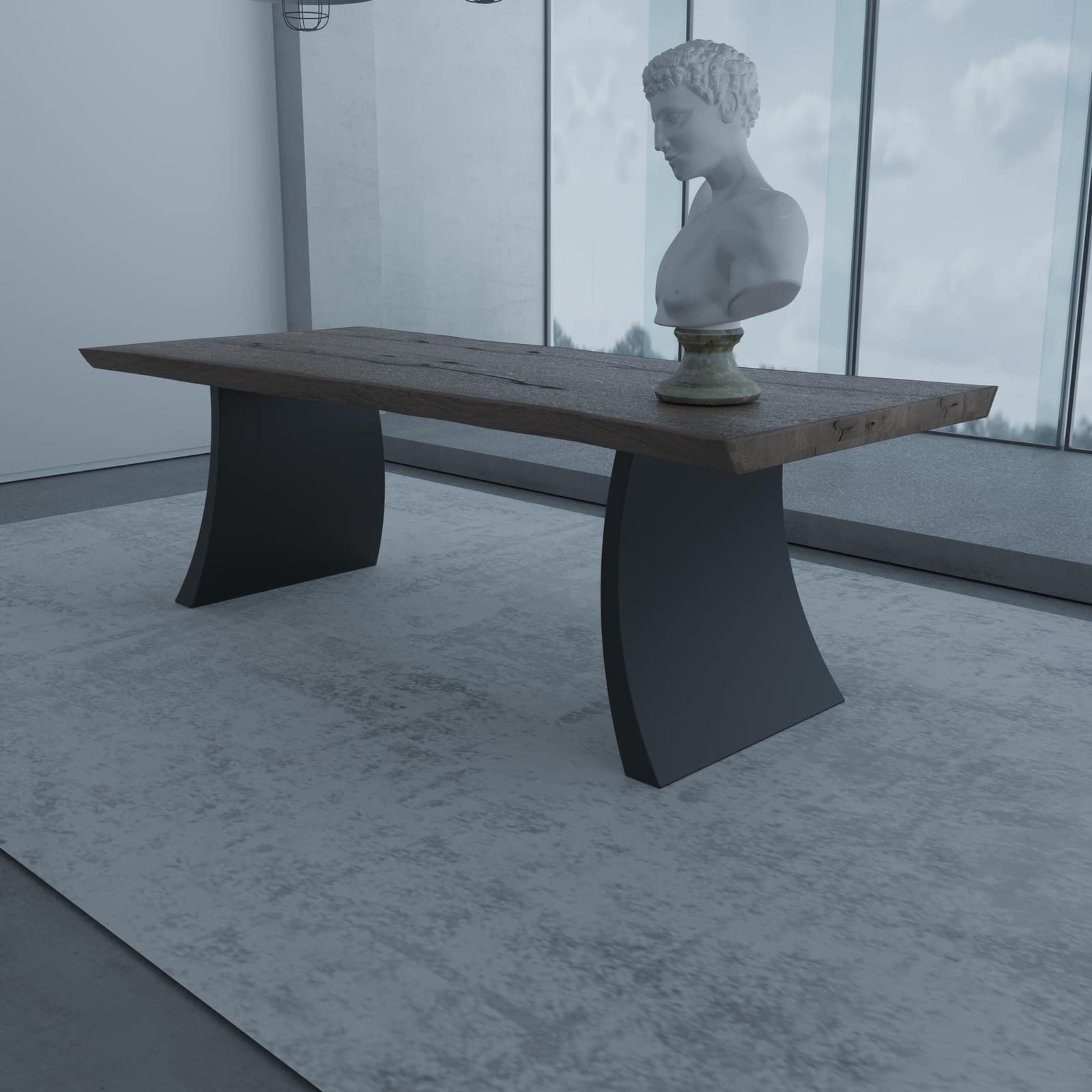 Bazë Tavoline Ngrënieje E Lakuar, 71 cm · Modeli 3 – punim artizanal çeliku nga AR-TI Atelier – foto 5