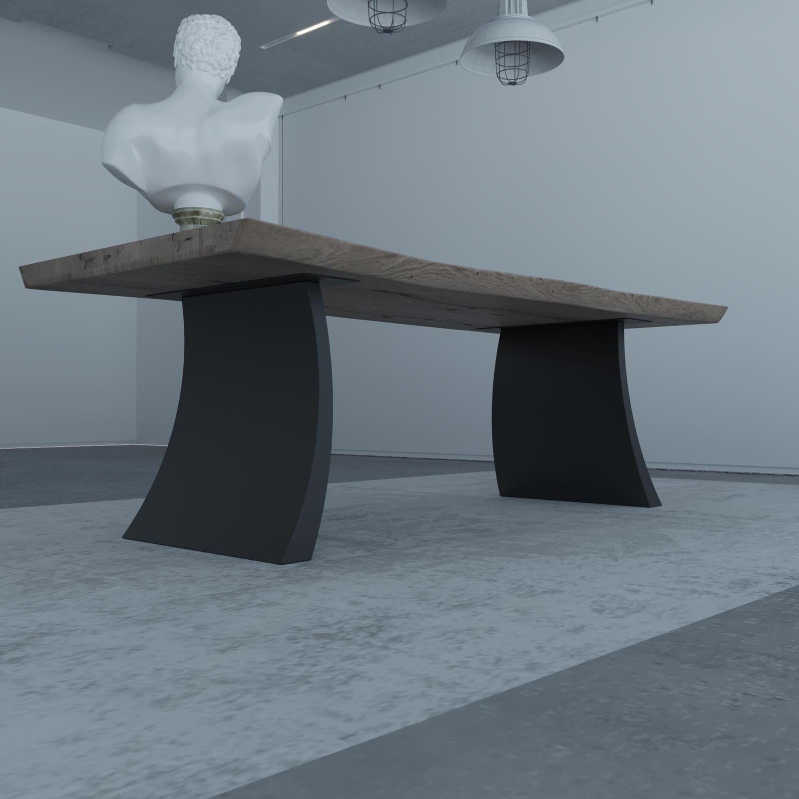 Bazë Tavoline Ngrënieje E Lakuar, 71 cm · Modeli 3 – punim artizanal çeliku nga AR-TI Atelier – foto 6