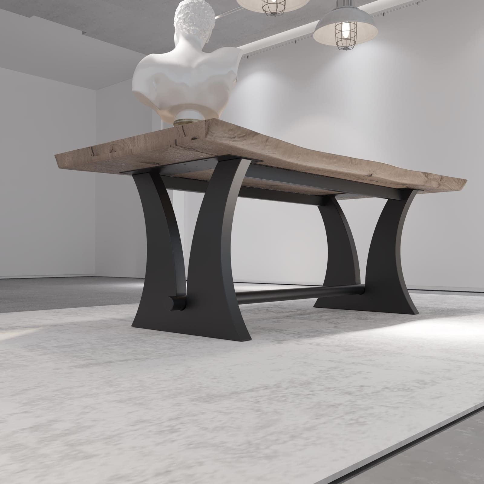 Bazë Tavoline Ngrënieje E Lakuar, 71 cm · Modeli 4 – punim artizanal çeliku nga AR-TI Atelier – foto 6