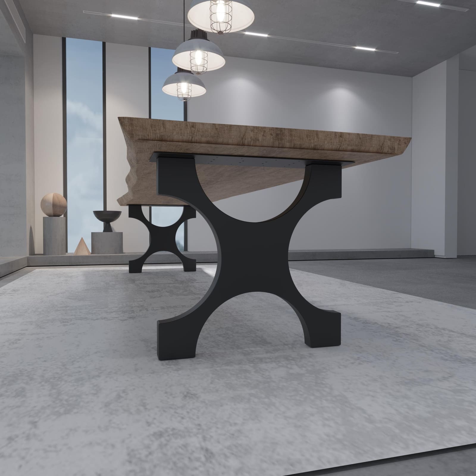 Bazë Tavoline Ngrënieje E Lakuar, 71 cm · Modeli 5 – punim artizanal çeliku nga AR-TI Atelier – foto 4