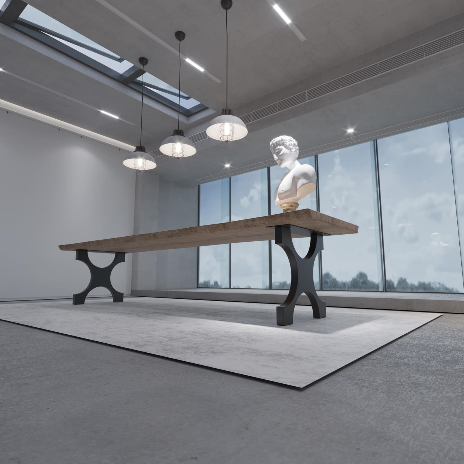 Bazë Tavoline Ngrënieje E Lakuar, 71 cm · Modeli 5 – punim artizanal çeliku nga AR-TI Atelier – foto 5