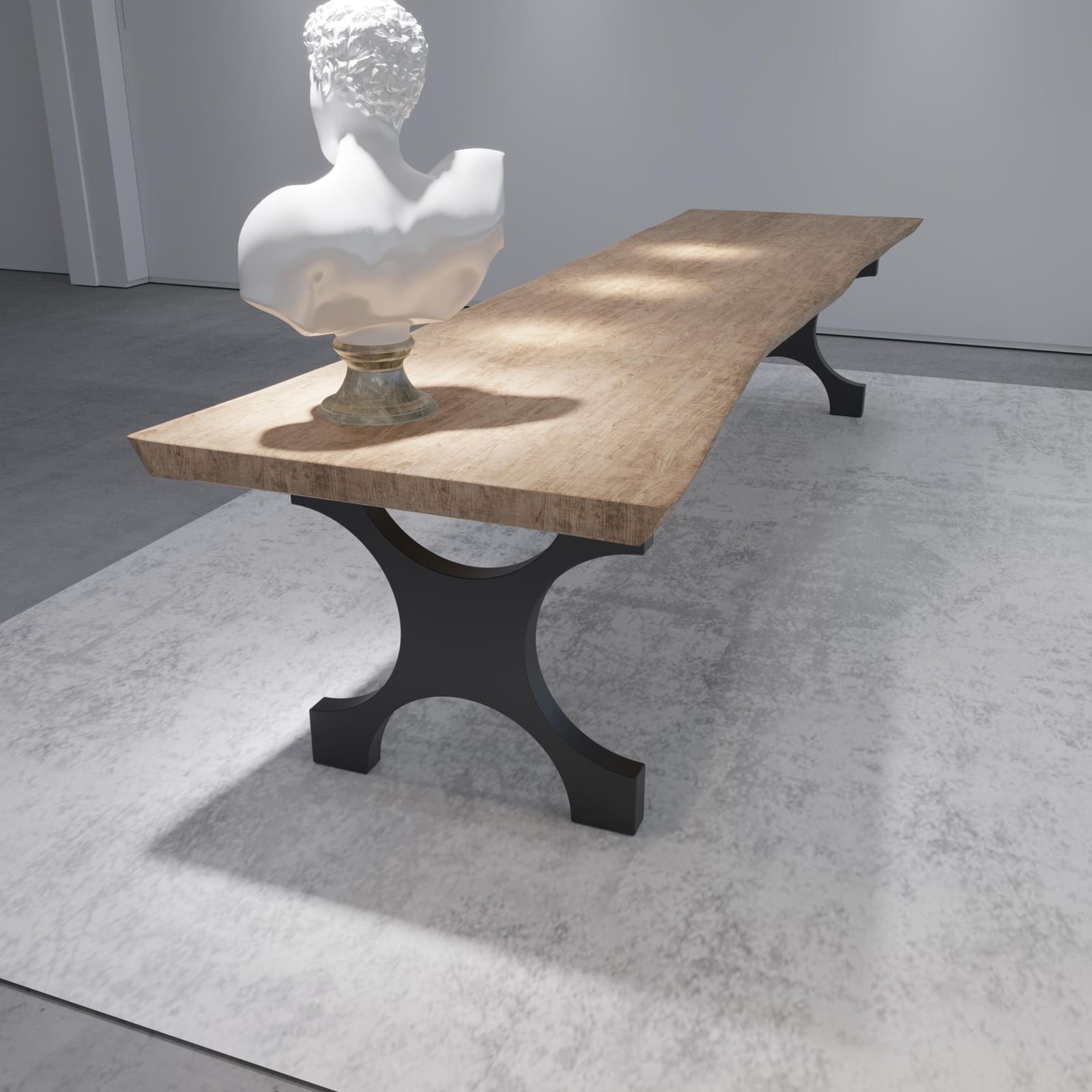 Bazë Tavoline Ngrënieje E Lakuar, 71 cm · Modeli 5 – punim artizanal çeliku nga AR-TI Atelier – foto 6