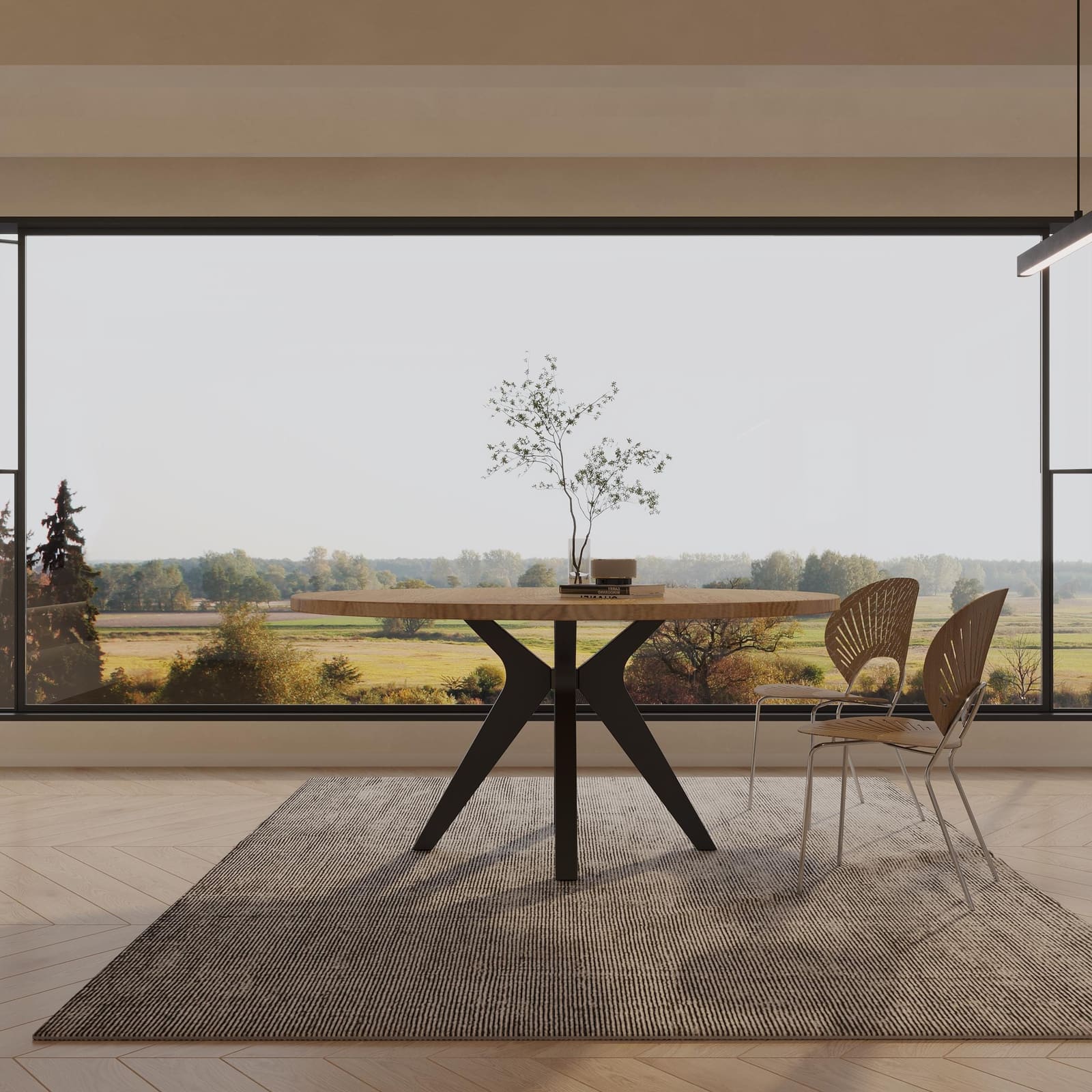 Bazë Tavoline Ngrënieje E Rrumbullakët, 71 cm · Modeli 3 – punim artizanal çeliku nga AR-TI Atelier – foto 6
