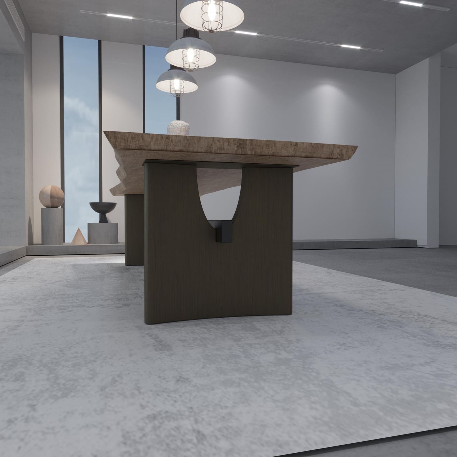 Bazë Tavoline Ngrënieje Moderne – Ar i Furçuar, 71 cm – punim artizanal çeliku nga AR-TI Atelier – foto 5