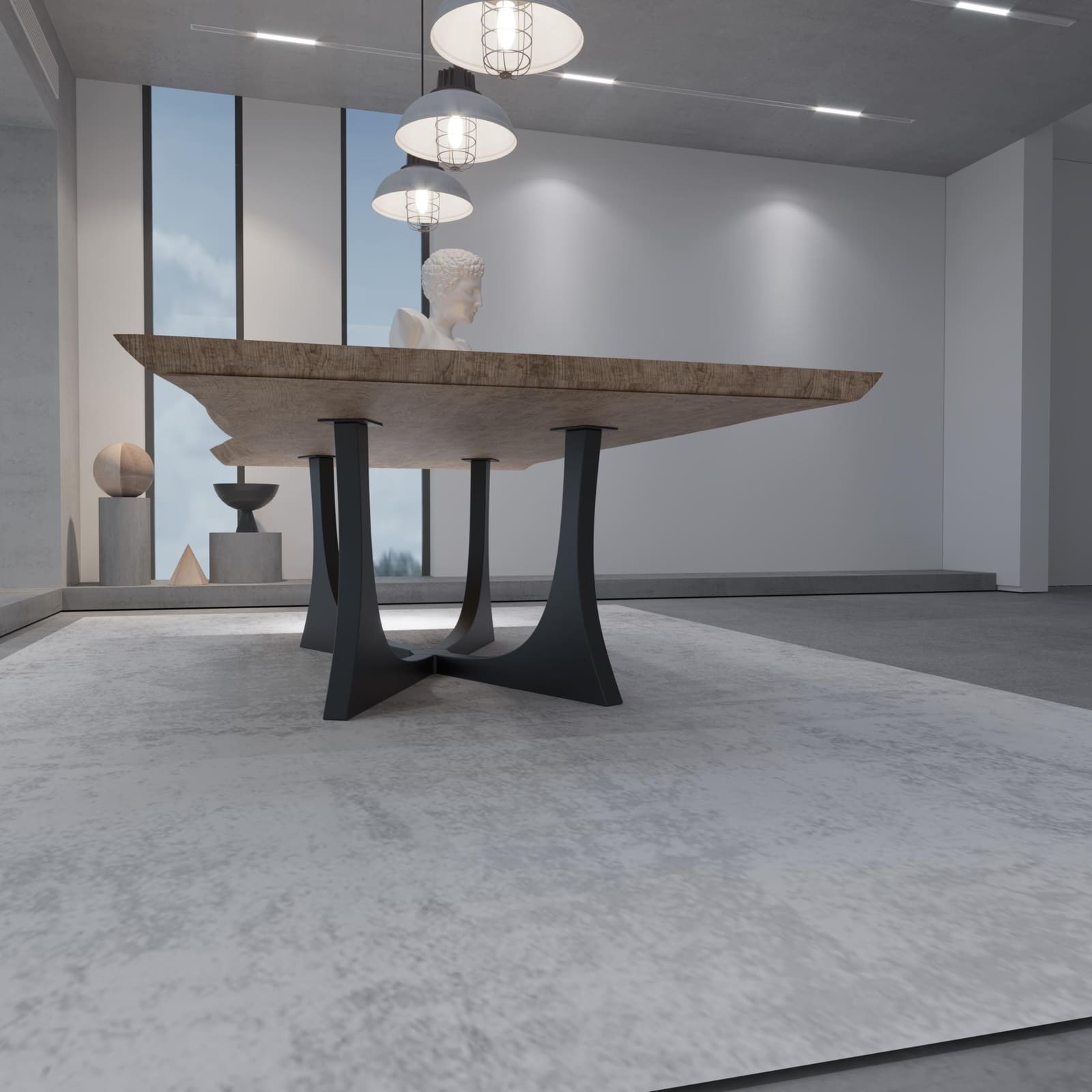 Bazë Tavoline Ngrënieje Moderne, 71 cm · Modeli 11 – punim artizanal çeliku nga AR-TI Atelier – foto 7