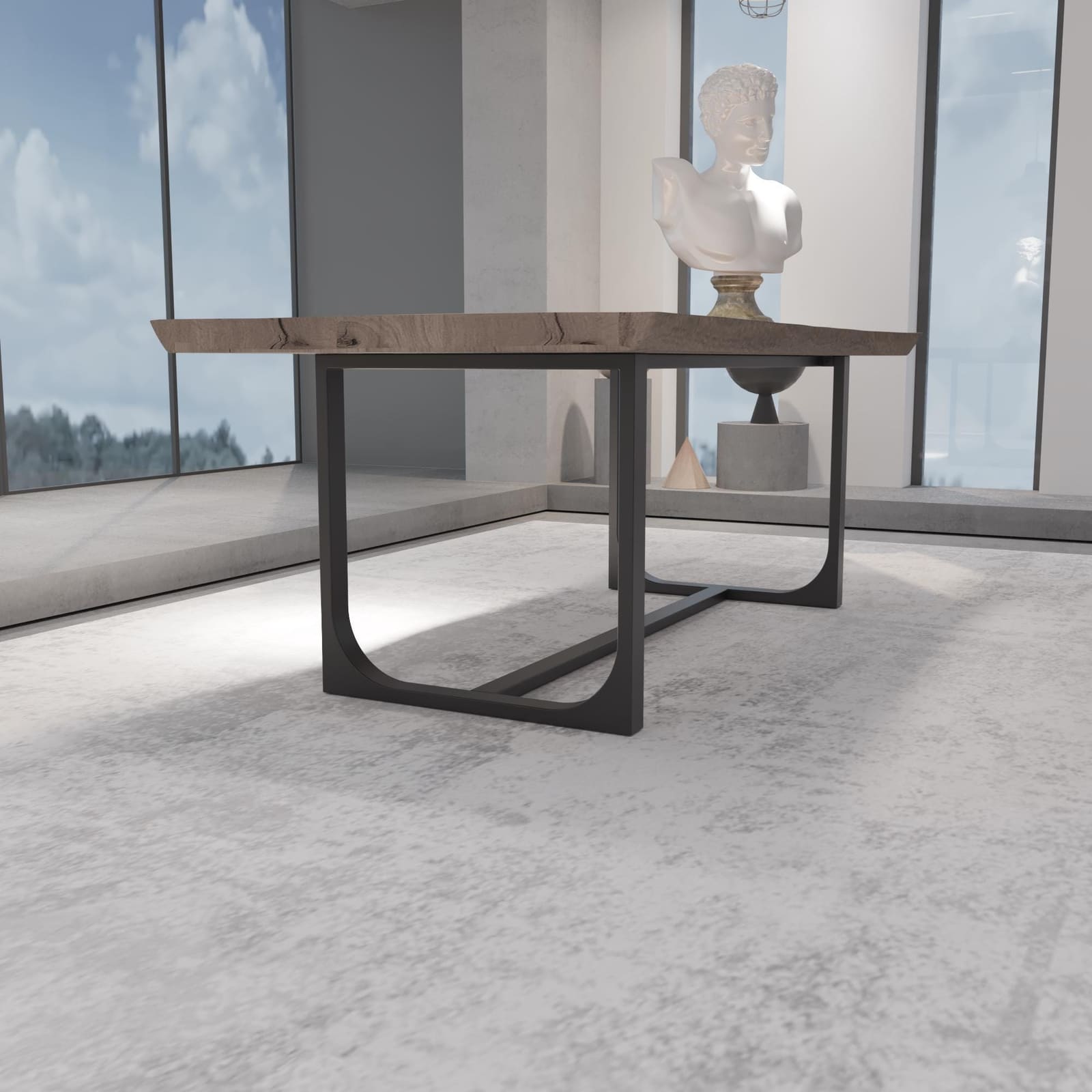 Bazë Tavoline Ngrënieje Moderne, 71 cm · Modeli 13 – punim artizanal çeliku nga AR-TI Atelier – foto 4