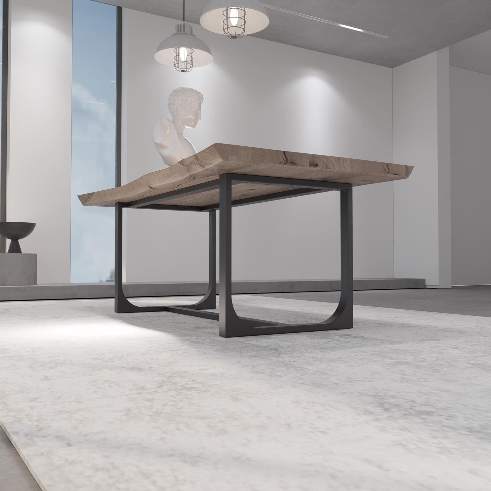 Bazë Tavoline Ngrënieje Moderne, 71 cm · Modeli 13 – punim artizanal çeliku nga AR-TI Atelier – foto 5