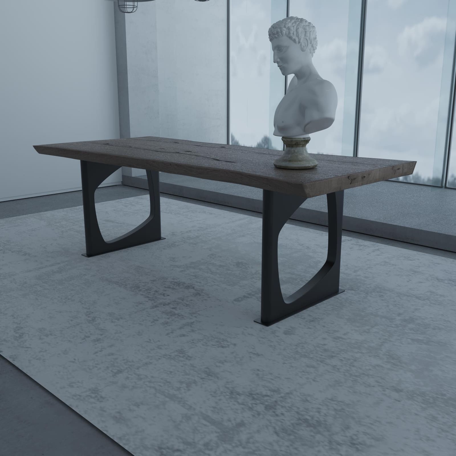 Bazë Tavoline Ngrënieje Moderne, 71 cm · Modeli 2 – punim artizanal çeliku nga AR-TI Atelier – foto 5