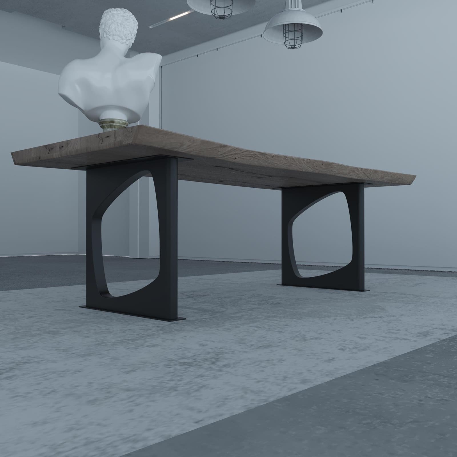 Bazë Tavoline Ngrënieje Moderne, 71 cm · Modeli 2 – punim artizanal çeliku nga AR-TI Atelier – foto 6
