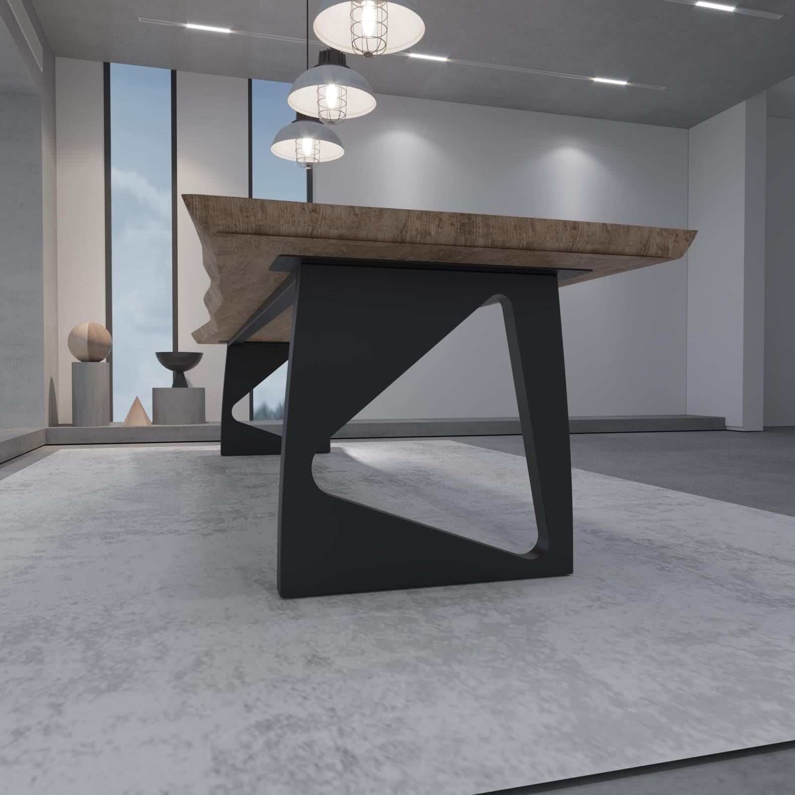 Bazë Tavoline Ngrënieje Moderne, 71 cm · Modeli 3 – punim artizanal çeliku nga AR-TI Atelier – foto 6