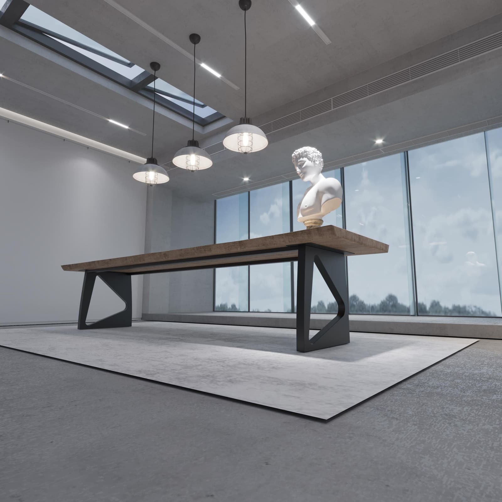 Bazë Tavoline Ngrënieje Moderne, 71 cm · Modeli 3 – punim artizanal çeliku nga AR-TI Atelier – foto 7