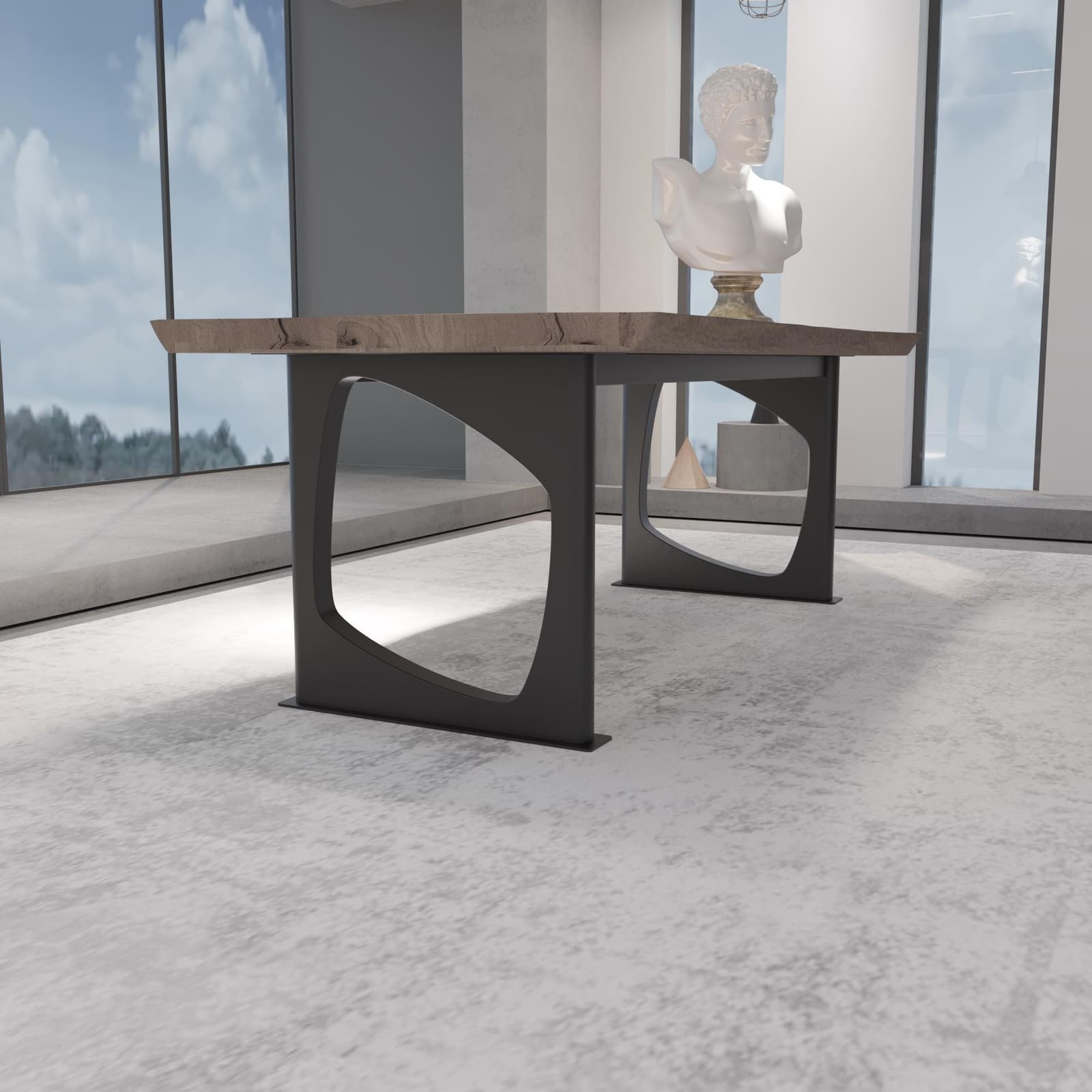 Bazë Tavoline Ngrënieje Moderne, 71 cm · Modeli 4 – punim artizanal çeliku nga AR-TI Atelier – foto 4
