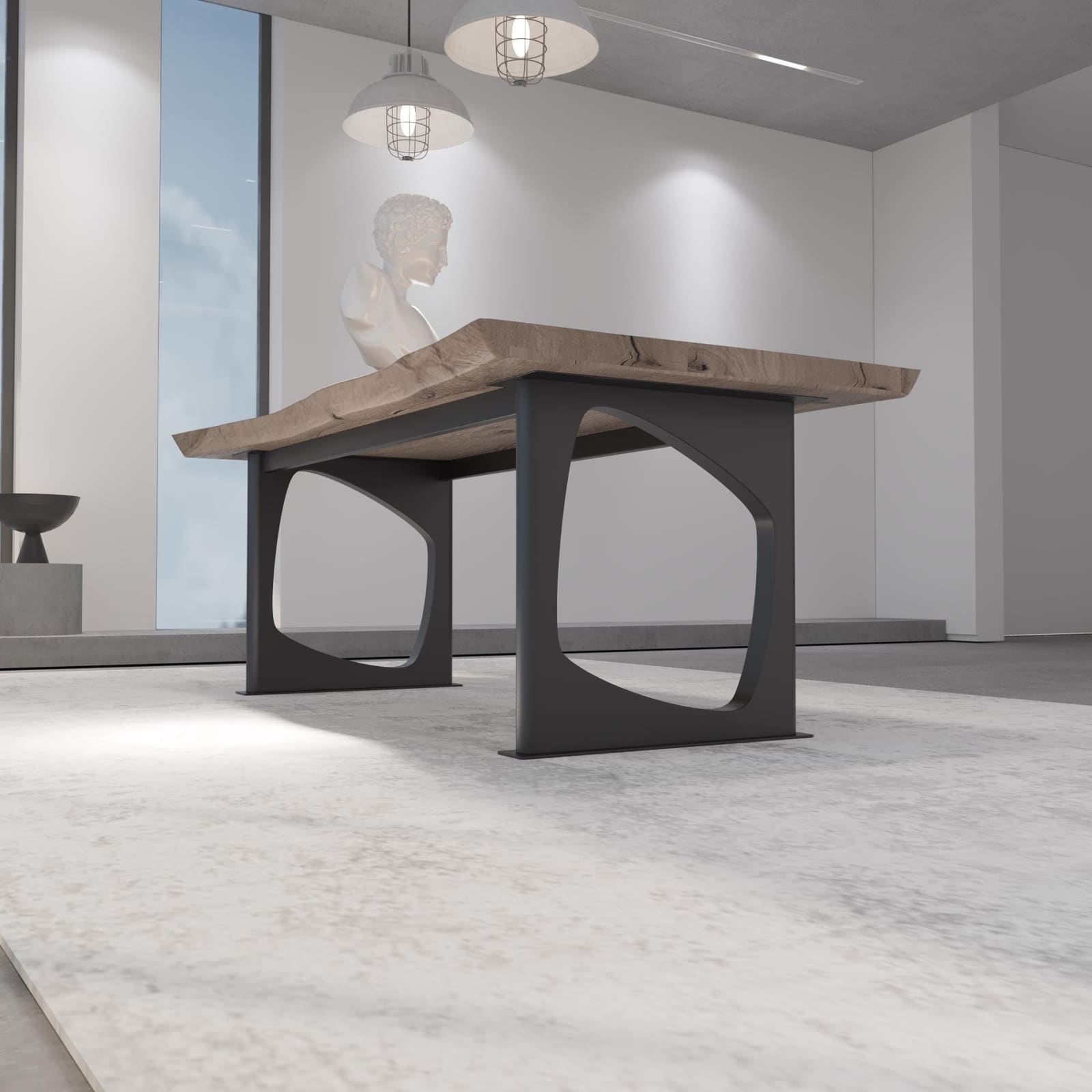 Bazë Tavoline Ngrënieje Moderne, 71 cm · Modeli 4 – punim artizanal çeliku nga AR-TI Atelier – foto 5