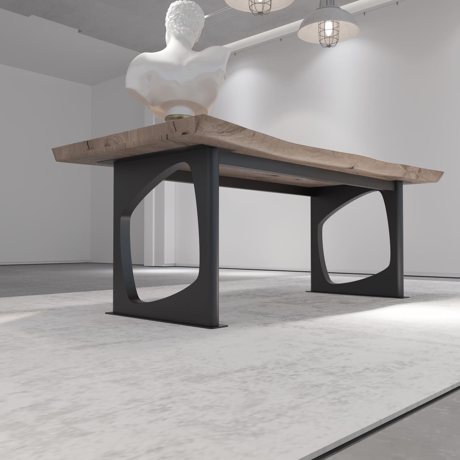 Bazë Tavoline Ngrënieje Moderne, 71 cm · Modeli 4 – punim artizanal çeliku nga AR-TI Atelier – foto 7