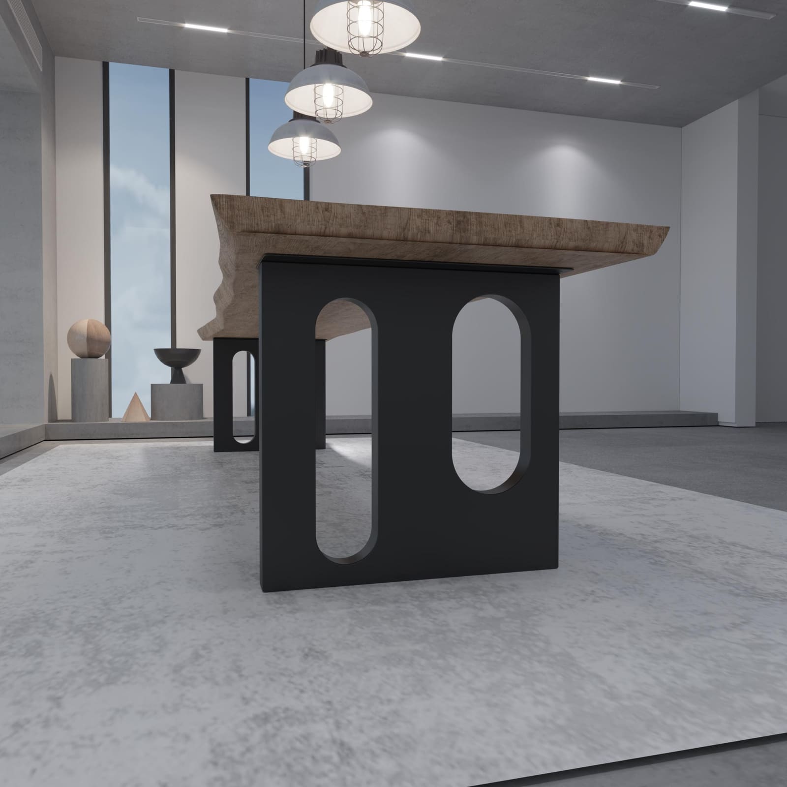 Bazë Tavoline Ngrënieje Moderne, 71 cm · Modeli 5 – punim artizanal çeliku nga AR-TI Atelier – foto 4