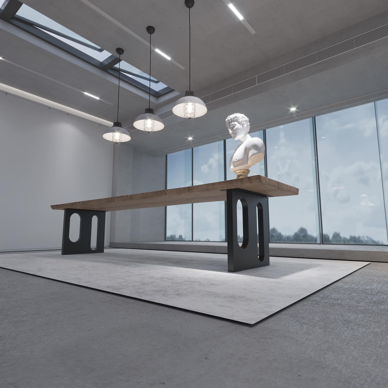 Bazë Tavoline Ngrënieje Moderne, 71 cm · Modeli 5 – punim artizanal çeliku nga AR-TI Atelier – foto 5