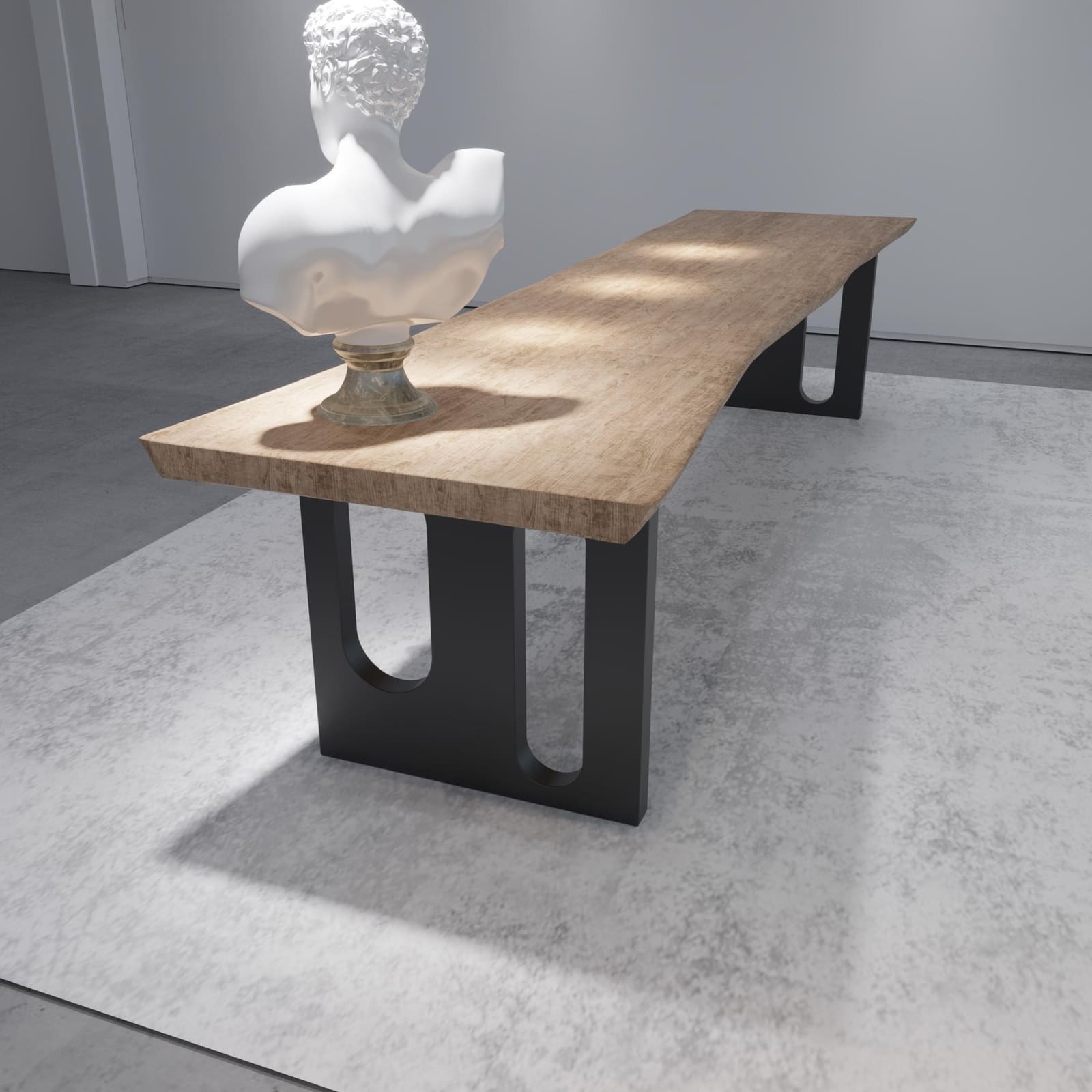 Bazë Tavoline Ngrënieje Moderne, 71 cm · Modeli 5 – punim artizanal çeliku nga AR-TI Atelier – foto 6