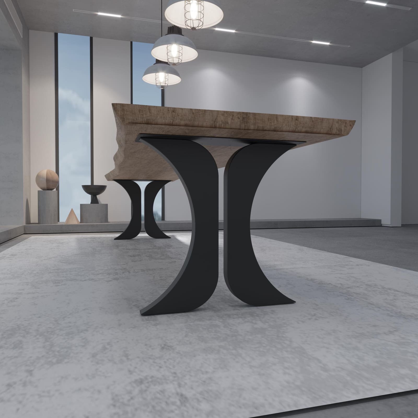 Bazë Tavoline Ngrënieje Moderne, 71 cm · Modeli 6 – punim artizanal çeliku nga AR-TI Atelier – foto 4