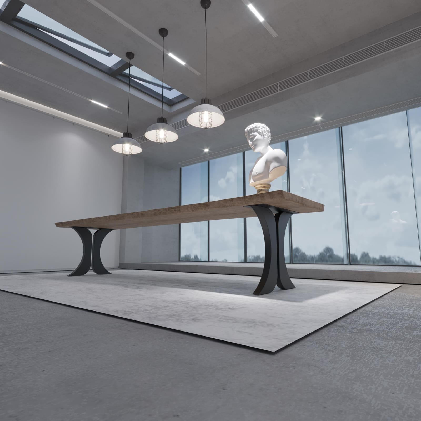 Bazë Tavoline Ngrënieje Moderne, 71 cm · Modeli 6 – punim artizanal çeliku nga AR-TI Atelier – foto 5