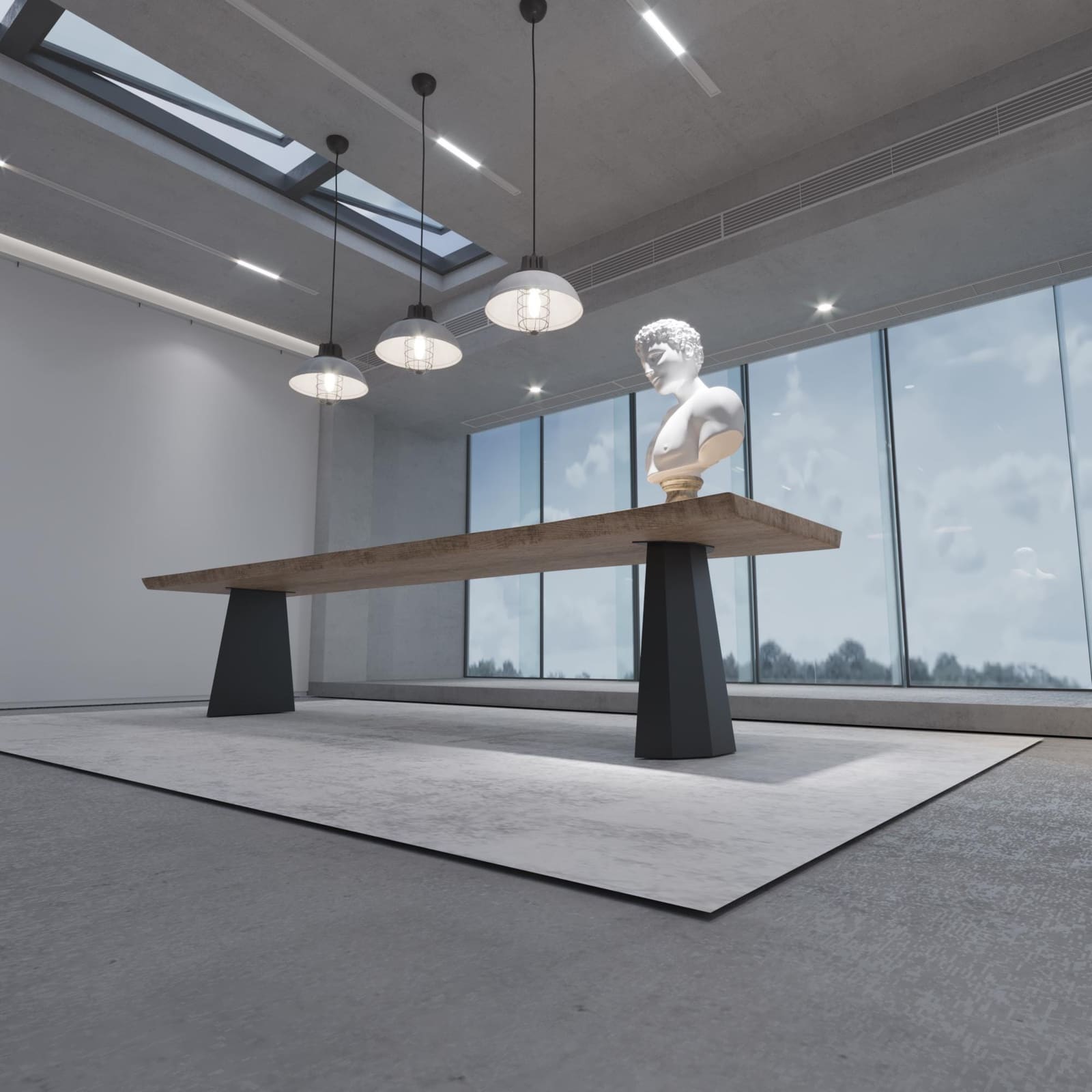 Bazë Tavoline Ngrënieje Moderne, 71 cm · Modeli 7 – punim artizanal çeliku nga AR-TI Atelier – foto 5