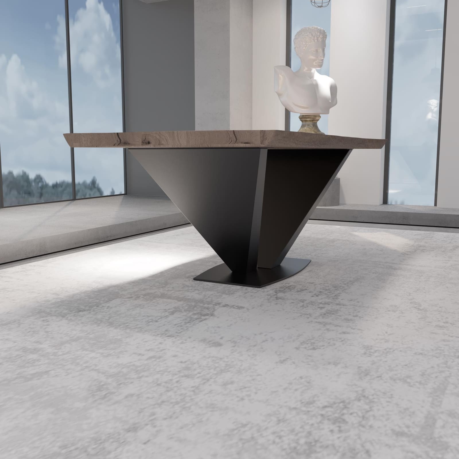 Bazë Tavoline Ngrënieje Moderne, 71 cm · Modeli 8 – punim artizanal çeliku nga AR-TI Atelier – foto 3