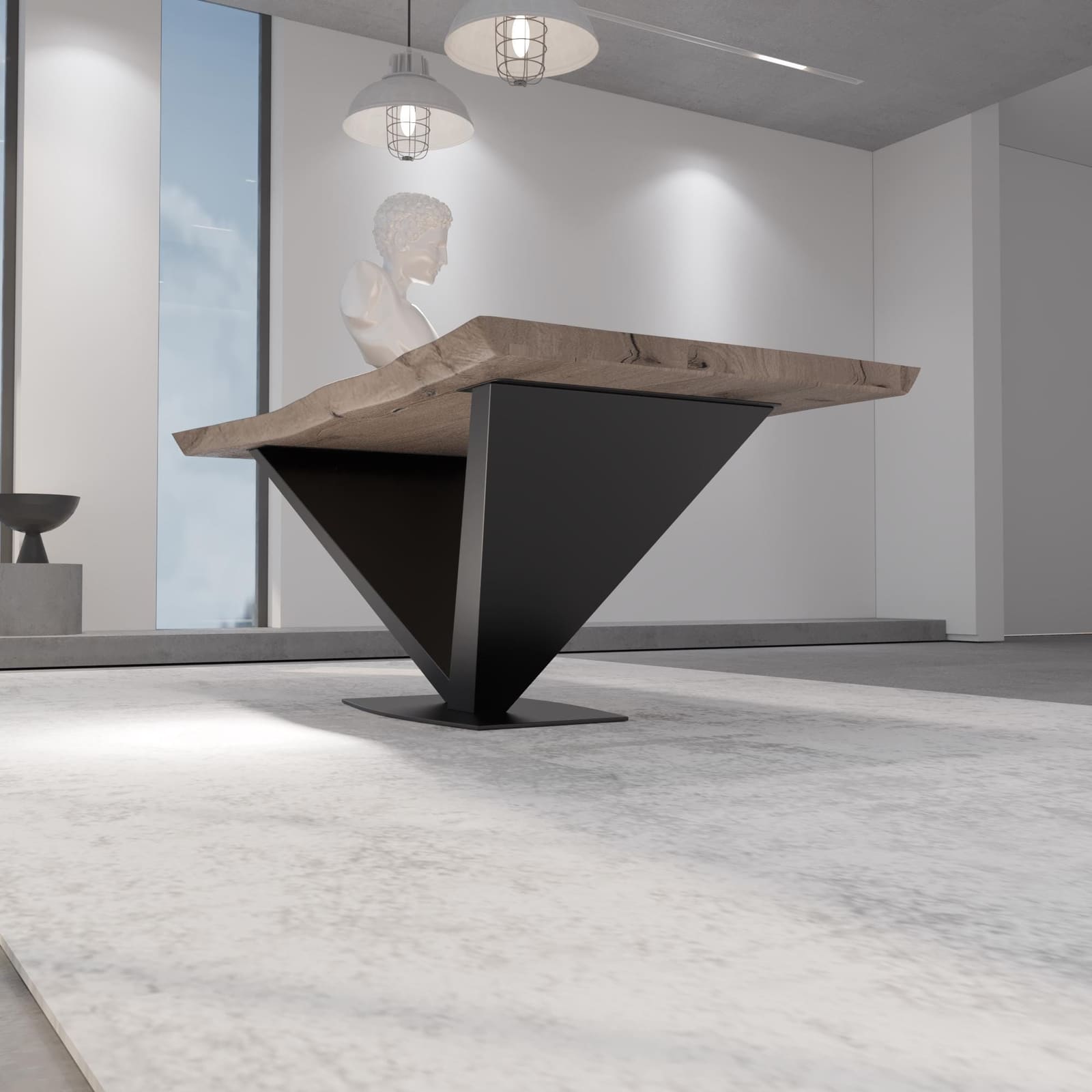 Bazë Tavoline Ngrënieje Moderne, 71 cm · Modeli 8 – punim artizanal çeliku nga AR-TI Atelier – foto 4
