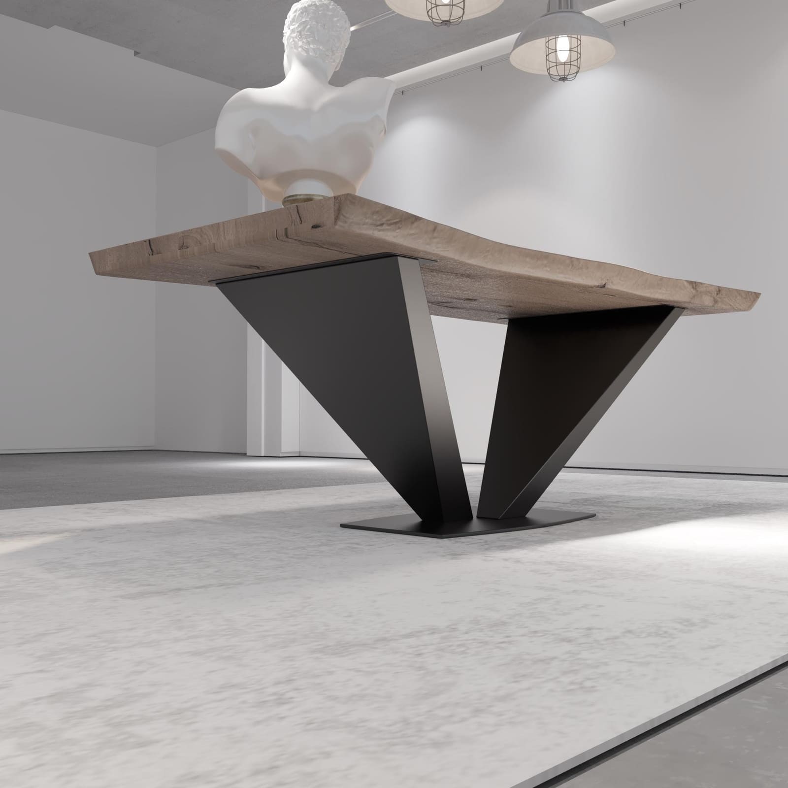 Bazë Tavoline Ngrënieje Moderne, 71 cm · Modeli 8 – punim artizanal çeliku nga AR-TI Atelier – foto 6