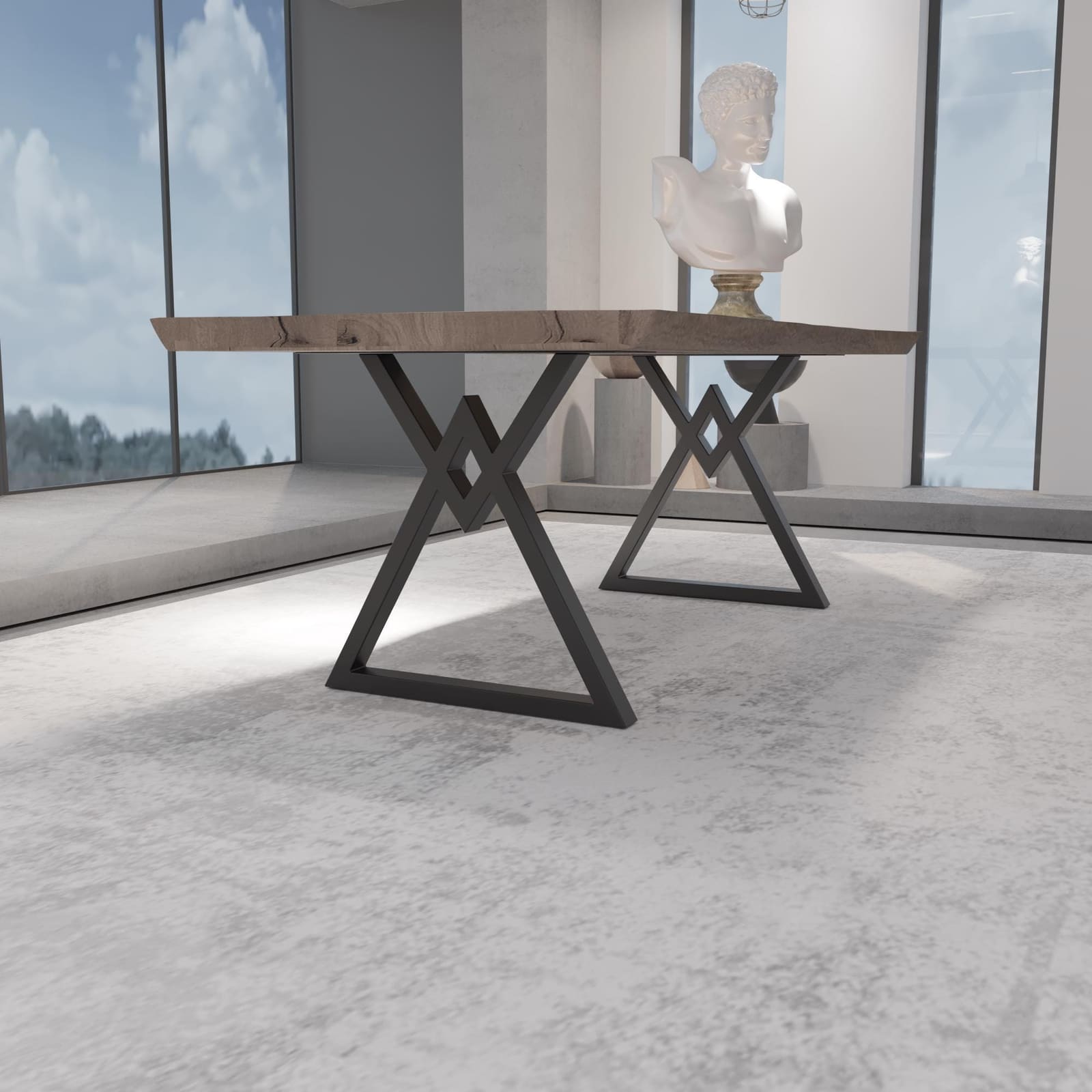 Bazë Tavoline Ngrënieje Moderne, 71 cm · Modeli 9 – punim artizanal çeliku nga AR-TI Atelier – foto 3
