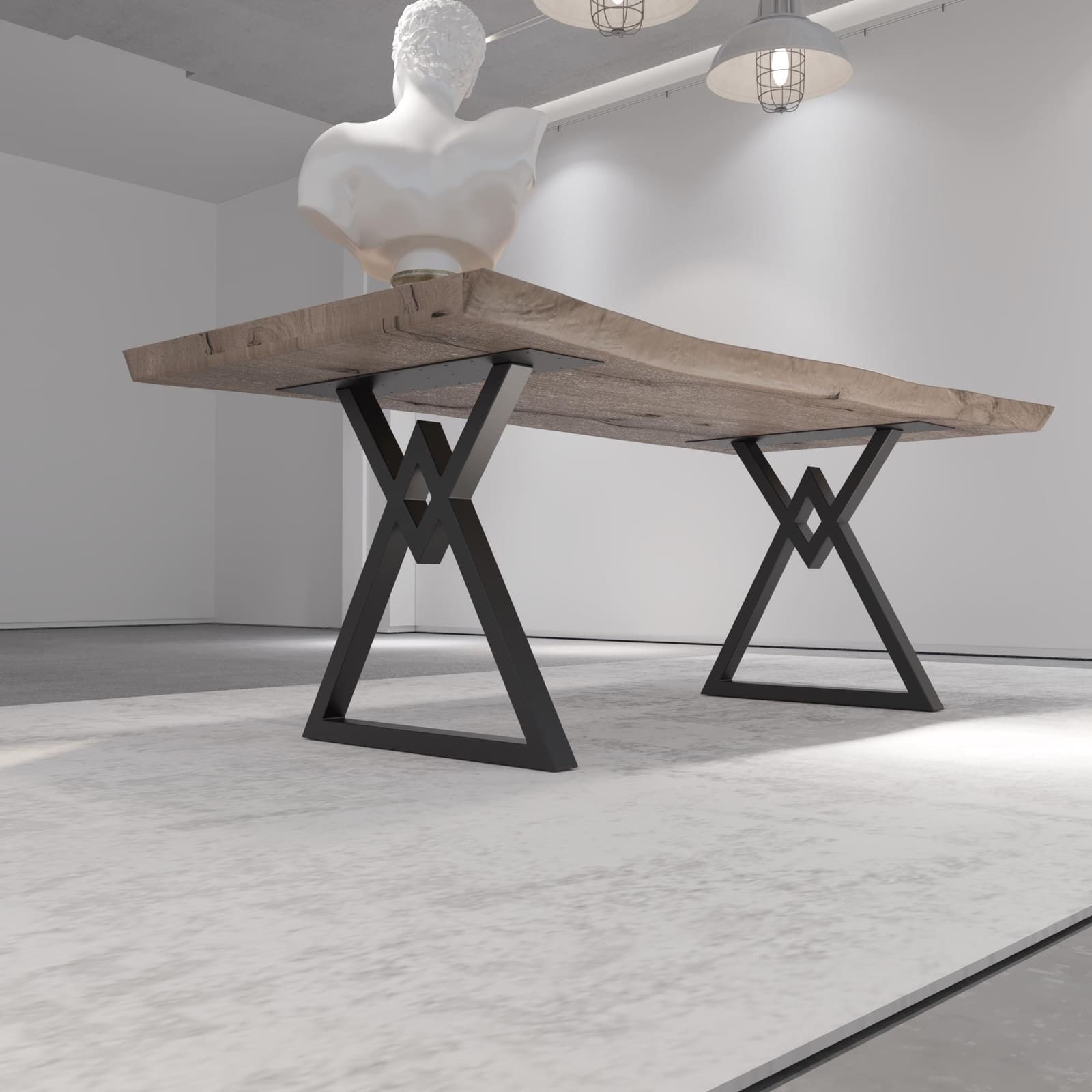 Bazë Tavoline Ngrënieje Moderne, 71 cm · Modeli 9 – punim artizanal çeliku nga AR-TI Atelier – foto 6