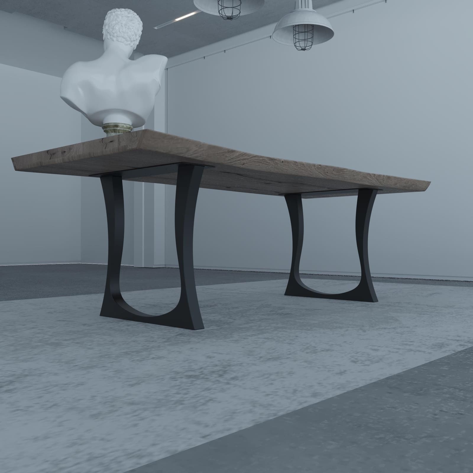 Bazë Tavoline Ngrënieje Moderne, 71 cm (Set 2 Copë) – punim artizanal çeliku nga AR-TI Atelier – foto 6