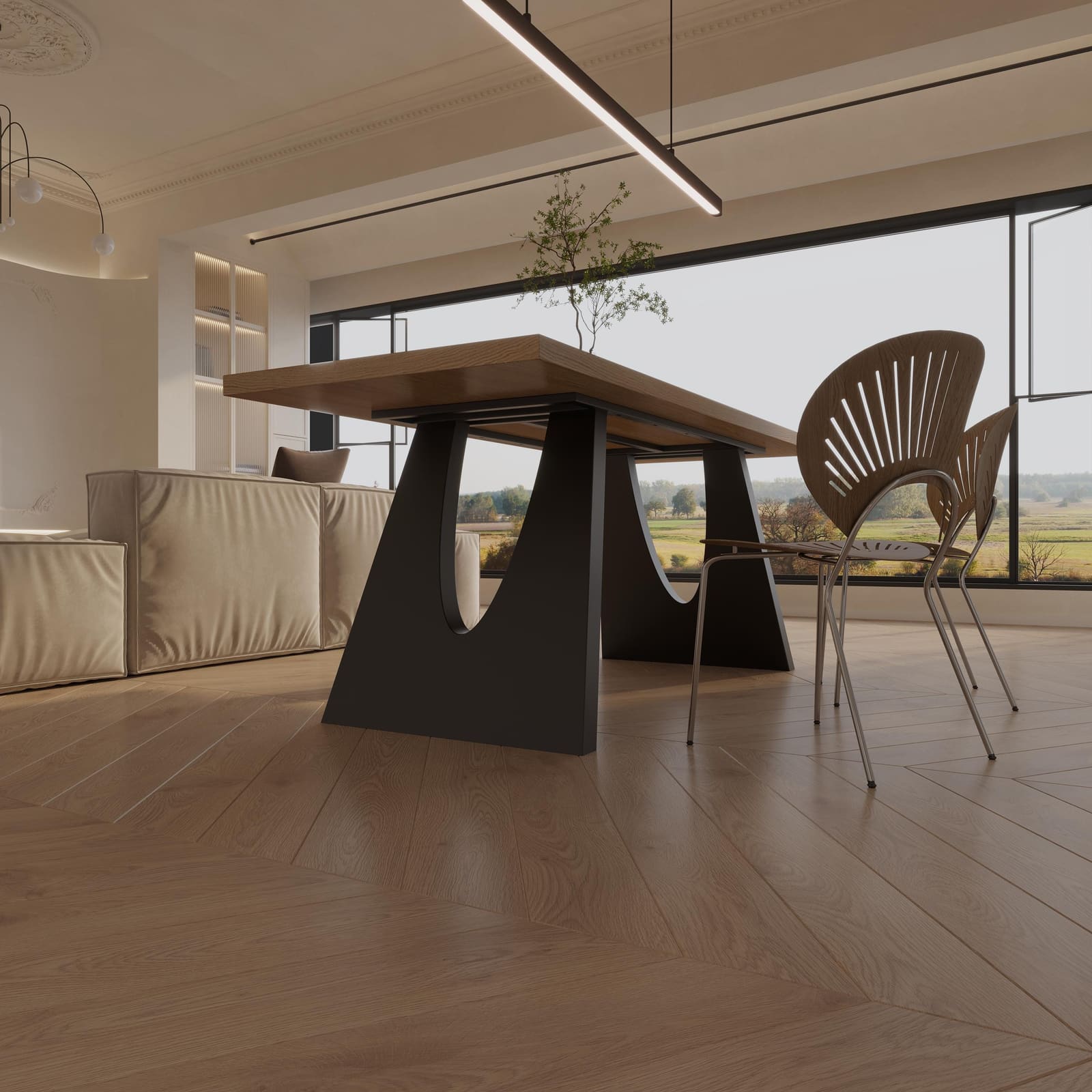 Bazë Tavoline Ngrënieje Moderne, 71 cm – punim artizanal çeliku nga AR-TI Atelier – foto 2