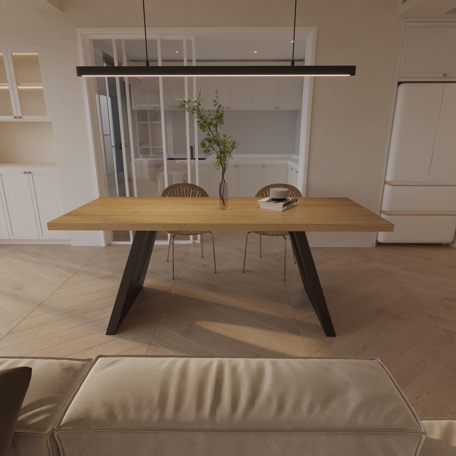 Bazë Tavoline Ngrënieje Moderne, 71 cm – punim artizanal çeliku nga AR-TI Atelier – foto 3