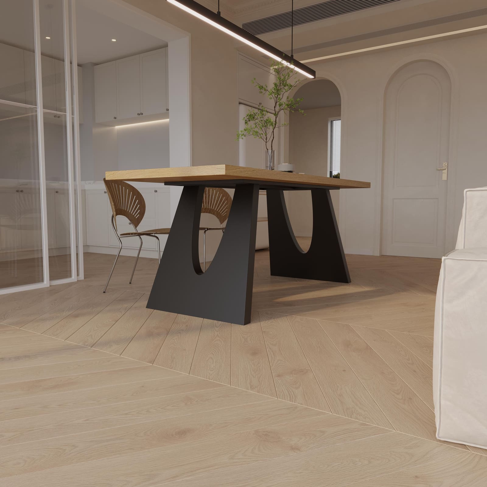 Bazë Tavoline Ngrënieje Moderne, 71 cm – punim artizanal çeliku nga AR-TI Atelier – foto 4