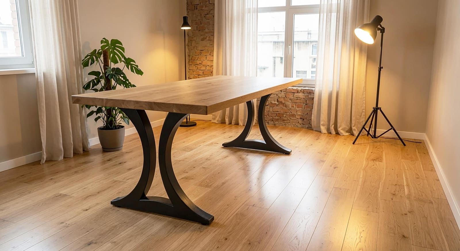 Bazë Tavoline Ngrënieje Moderne – punim artizanal çeliku nga AR-TI Atelier – foto 4