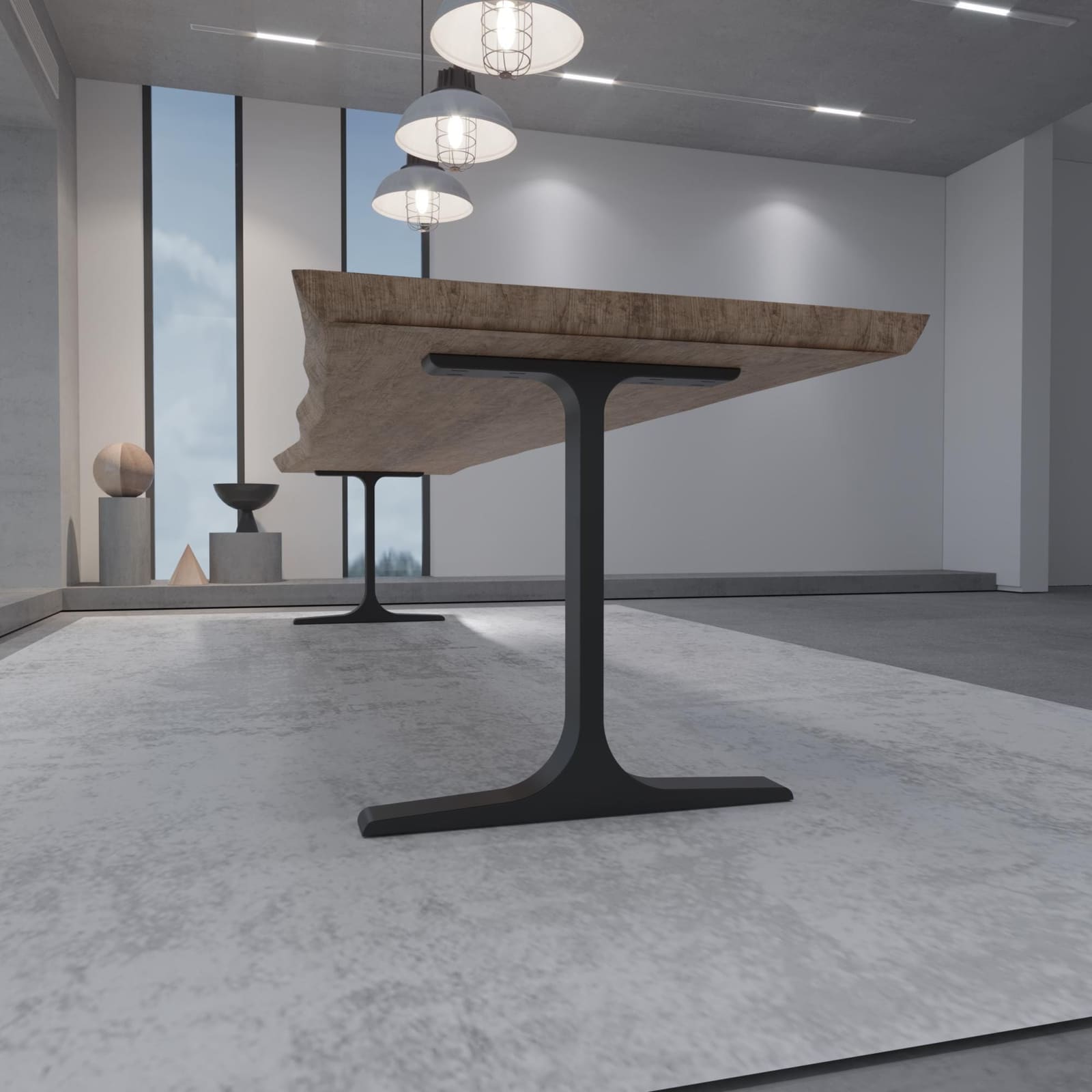 Bazë Tavoline Ngrënieje Në Formë T, 71 cm · Modeli 2 – punim artizanal çeliku nga AR-TI Atelier – foto 5