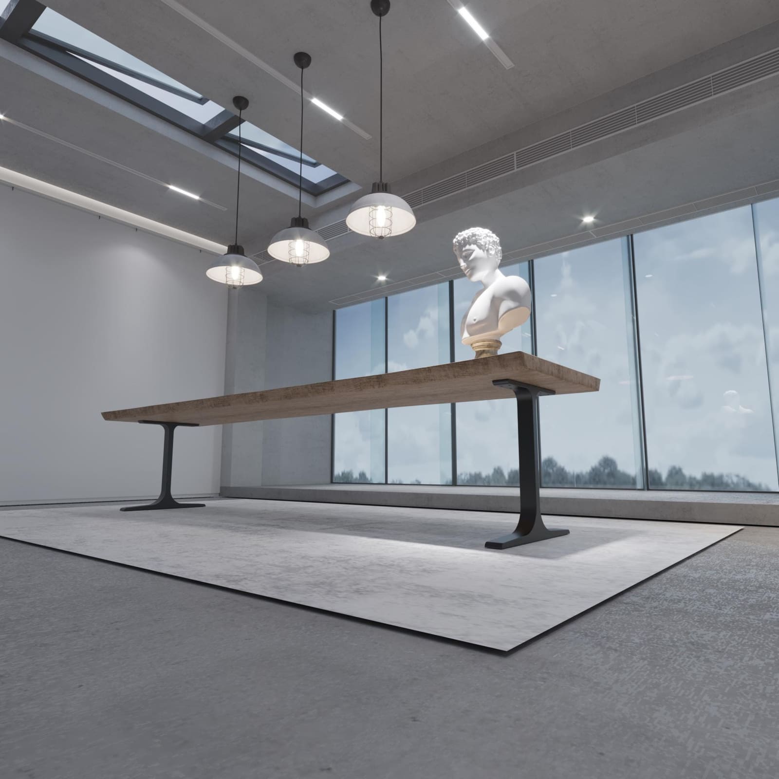 Bazë Tavoline Ngrënieje Në Formë T, 71 cm · Modeli 2 – punim artizanal çeliku nga AR-TI Atelier – foto 6