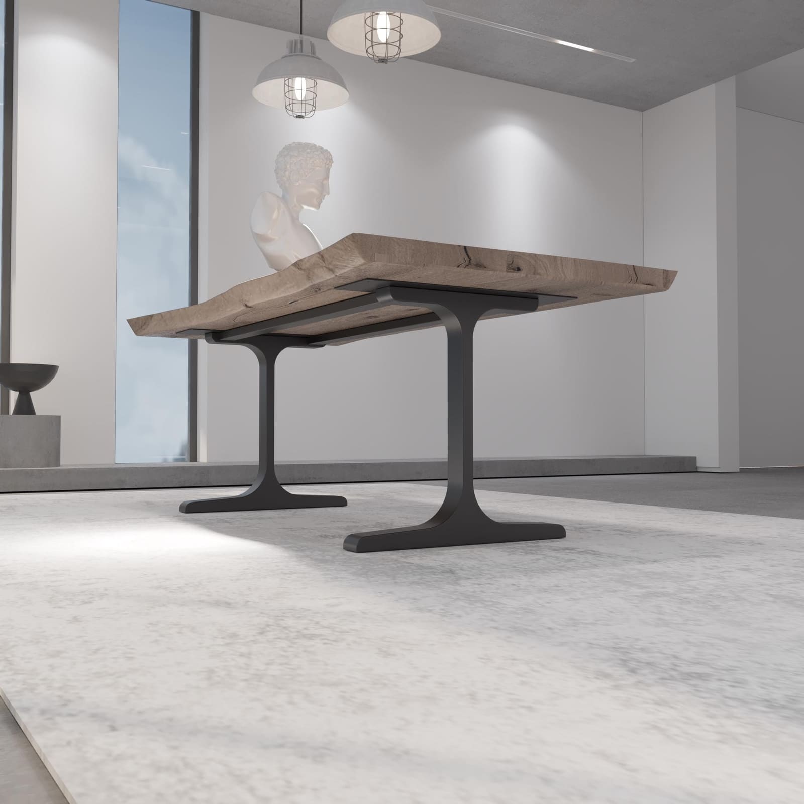 Bazë Tavoline Ngrënieje Në Formë T, 71 cm – punim artizanal çeliku nga AR-TI Atelier – foto 4