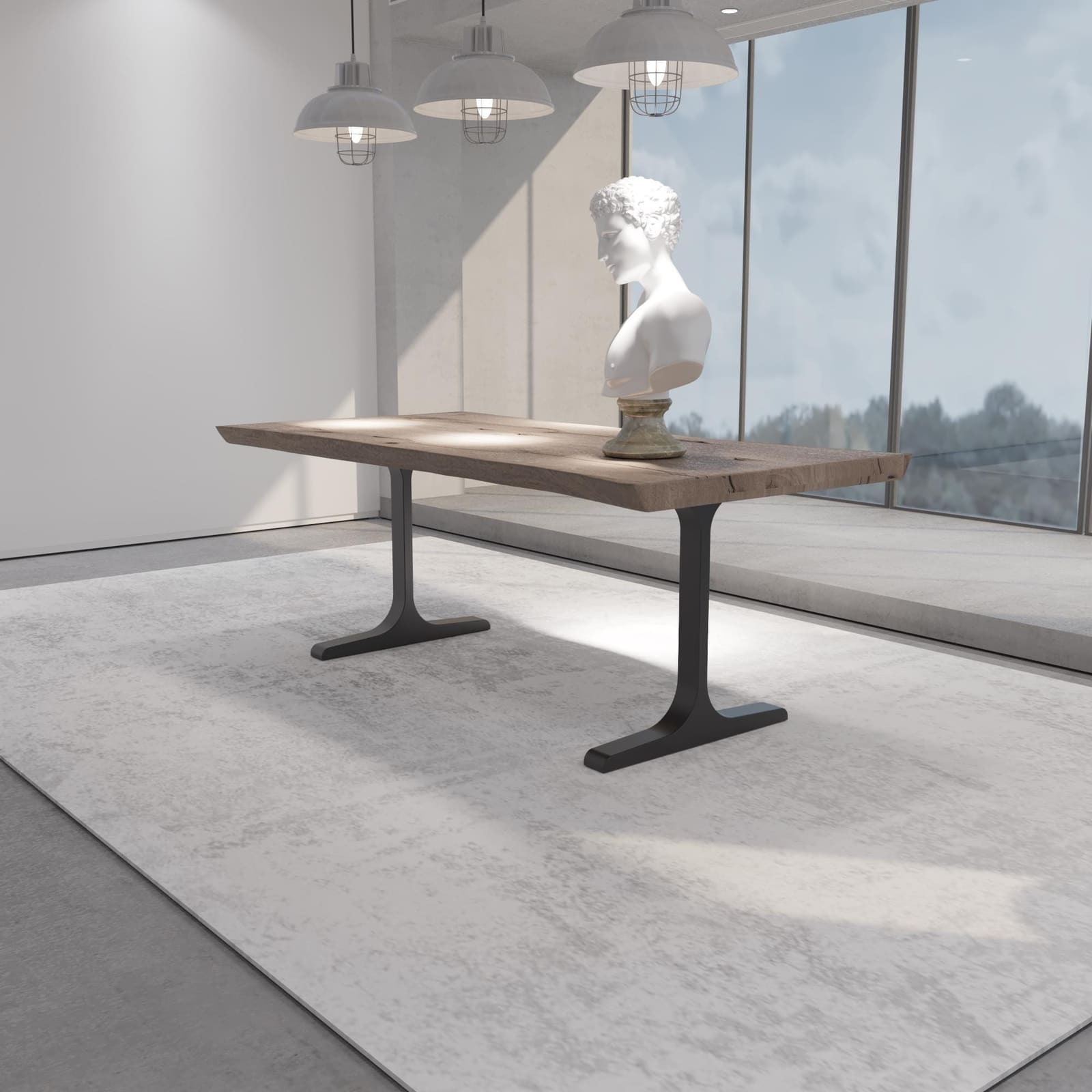 Bazë Tavoline Ngrënieje Në Formë T, 71 cm – punim artizanal çeliku nga AR-TI Atelier – foto 5
