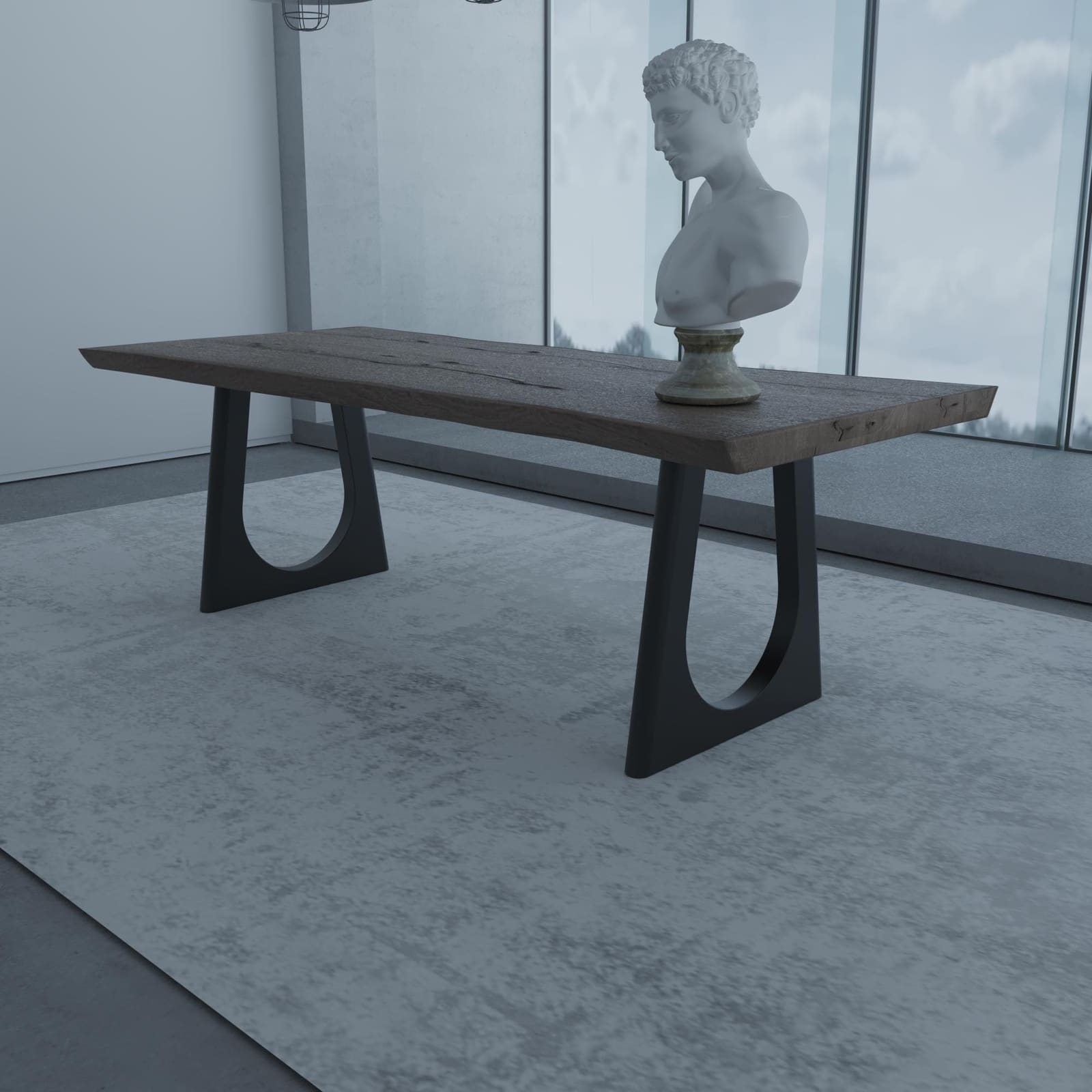 Bazë Tavoline Ngrënieje Në Formë U, 71 cm · Modeli 2 – punim artizanal çeliku nga AR-TI Atelier – foto 6