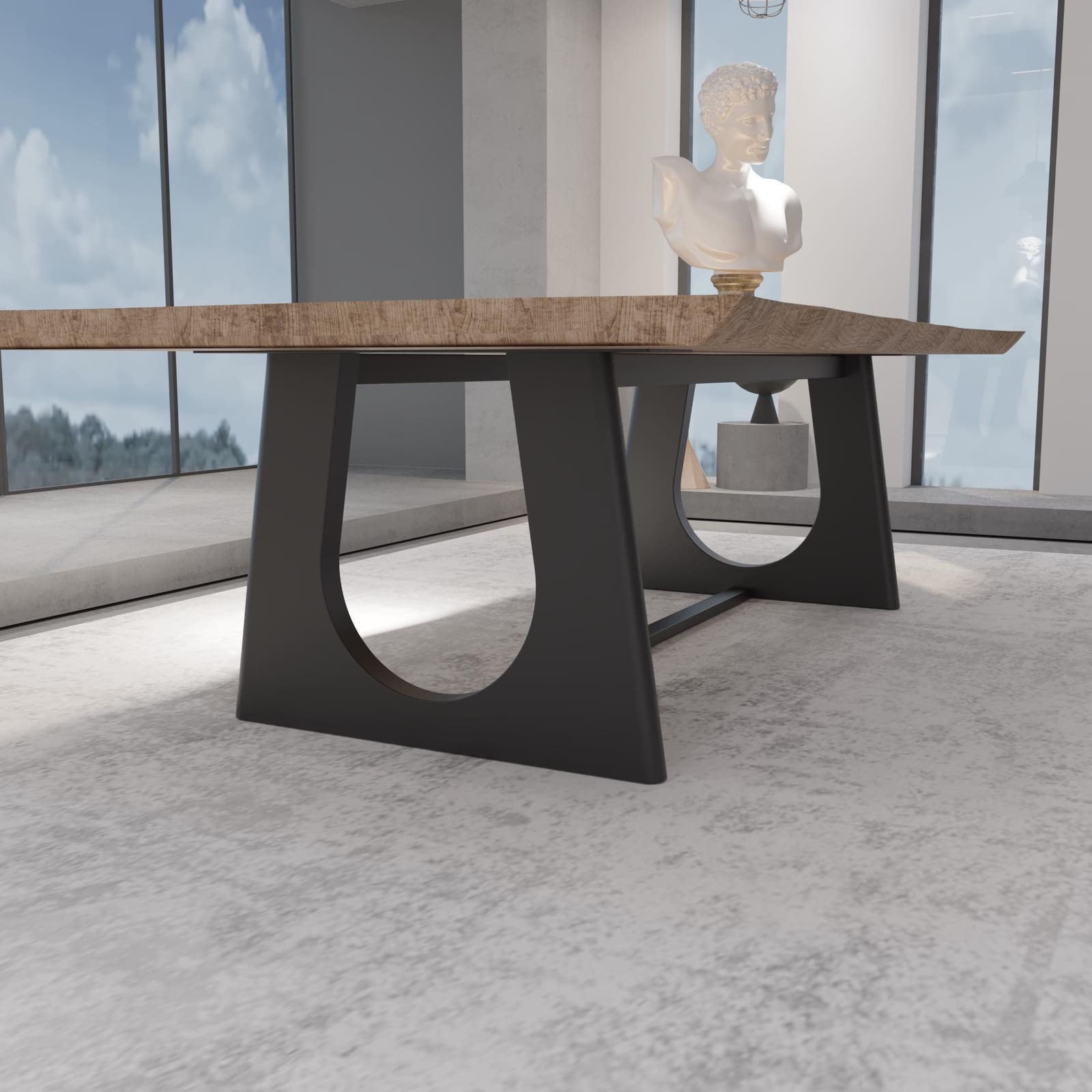 Bazë Tavoline Ngrënieje Në Formë U, 71 cm · Modeli 3 – punim artizanal çeliku nga AR-TI Atelier – foto 4