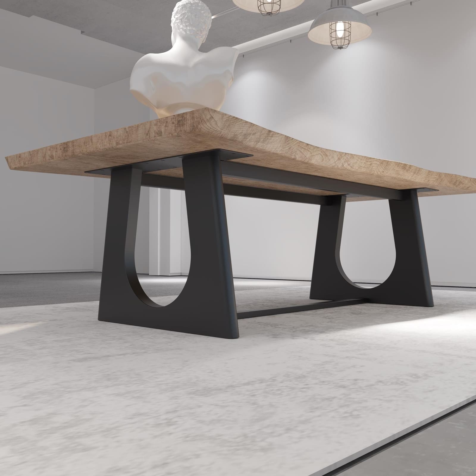 Bazë Tavoline Ngrënieje Në Formë U, 71 cm · Modeli 3 – punim artizanal çeliku nga AR-TI Atelier – foto 7